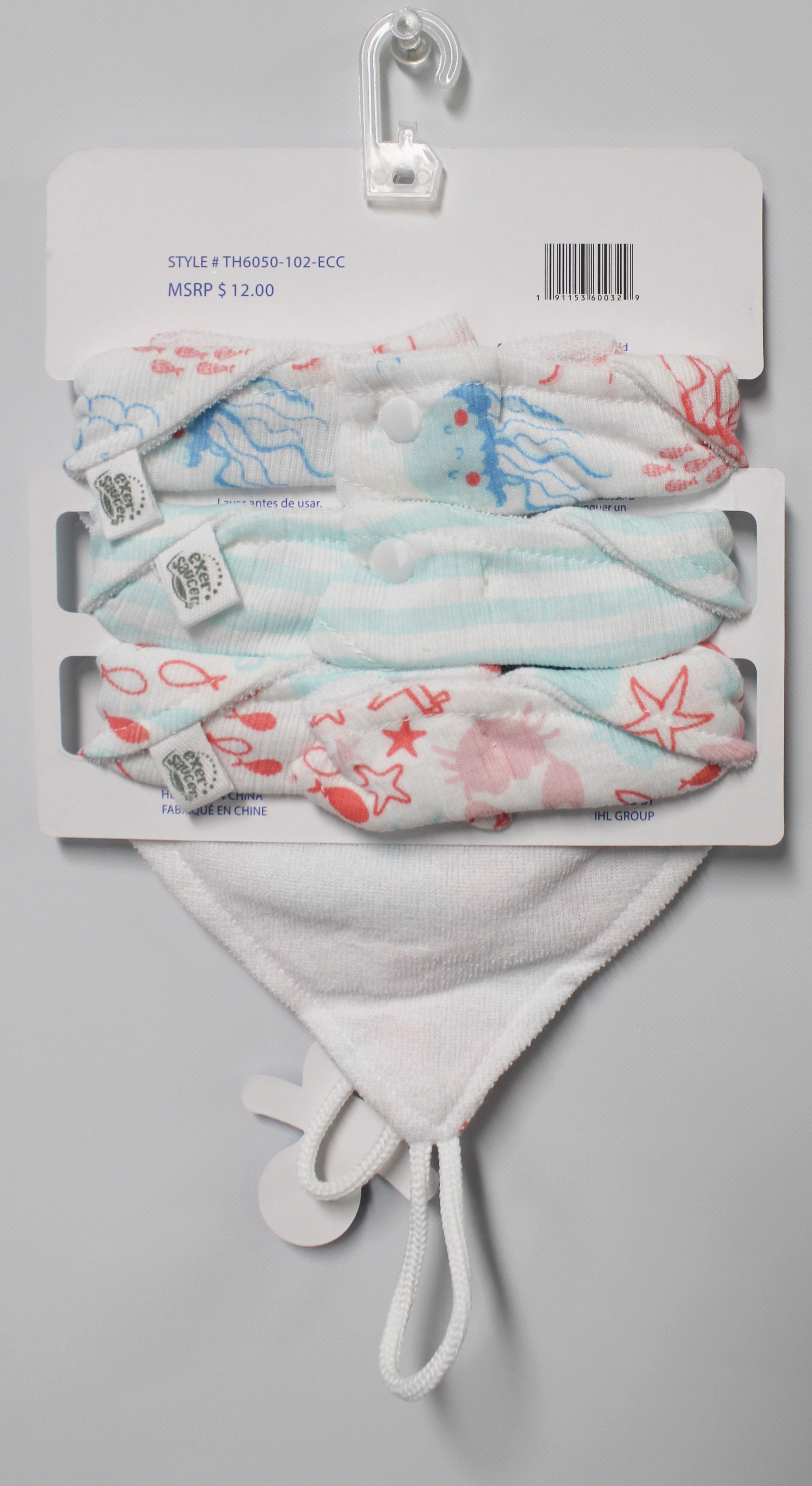 Bandana Bibs Jellyfish 3-Pack Baby Bibs Wholesale