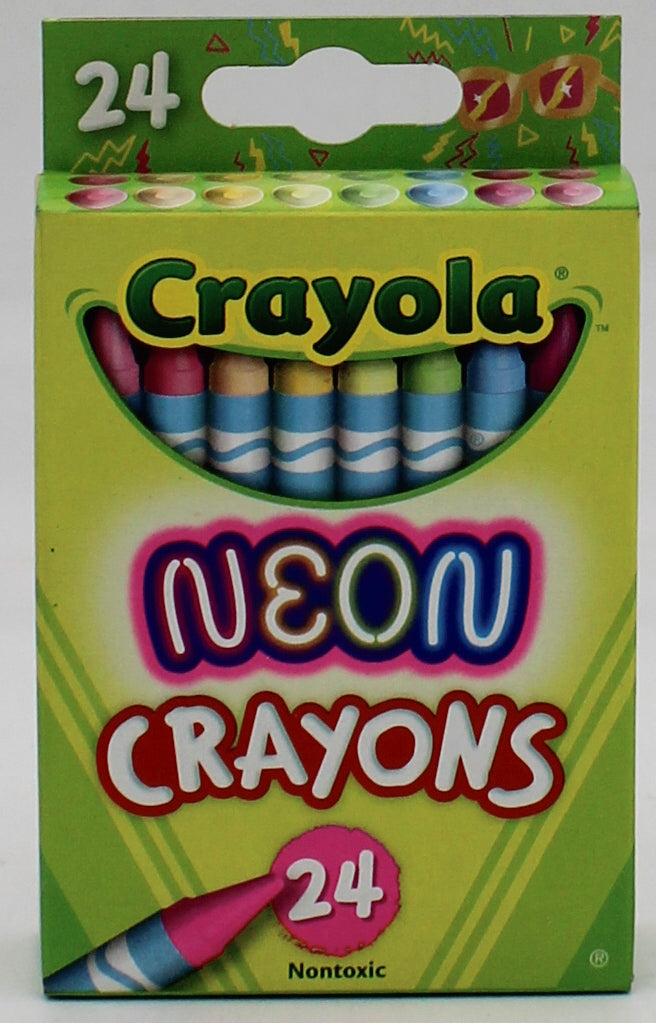 CRAYOLA 24CT CRAYONS, NEON NI