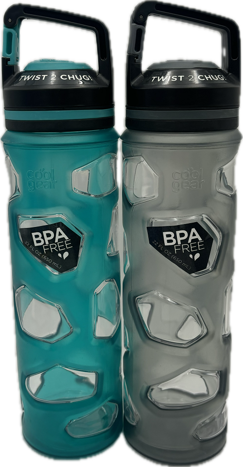 22OZ ROCKTAGON WATER BOTTLE- GREY/GREEN
