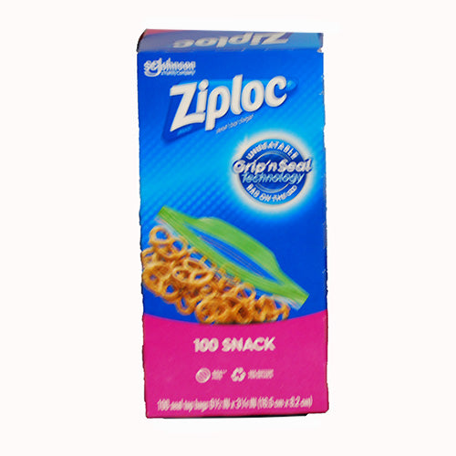 ZIPLOC SNACK BAGS 100CT 6.5X3.25IN