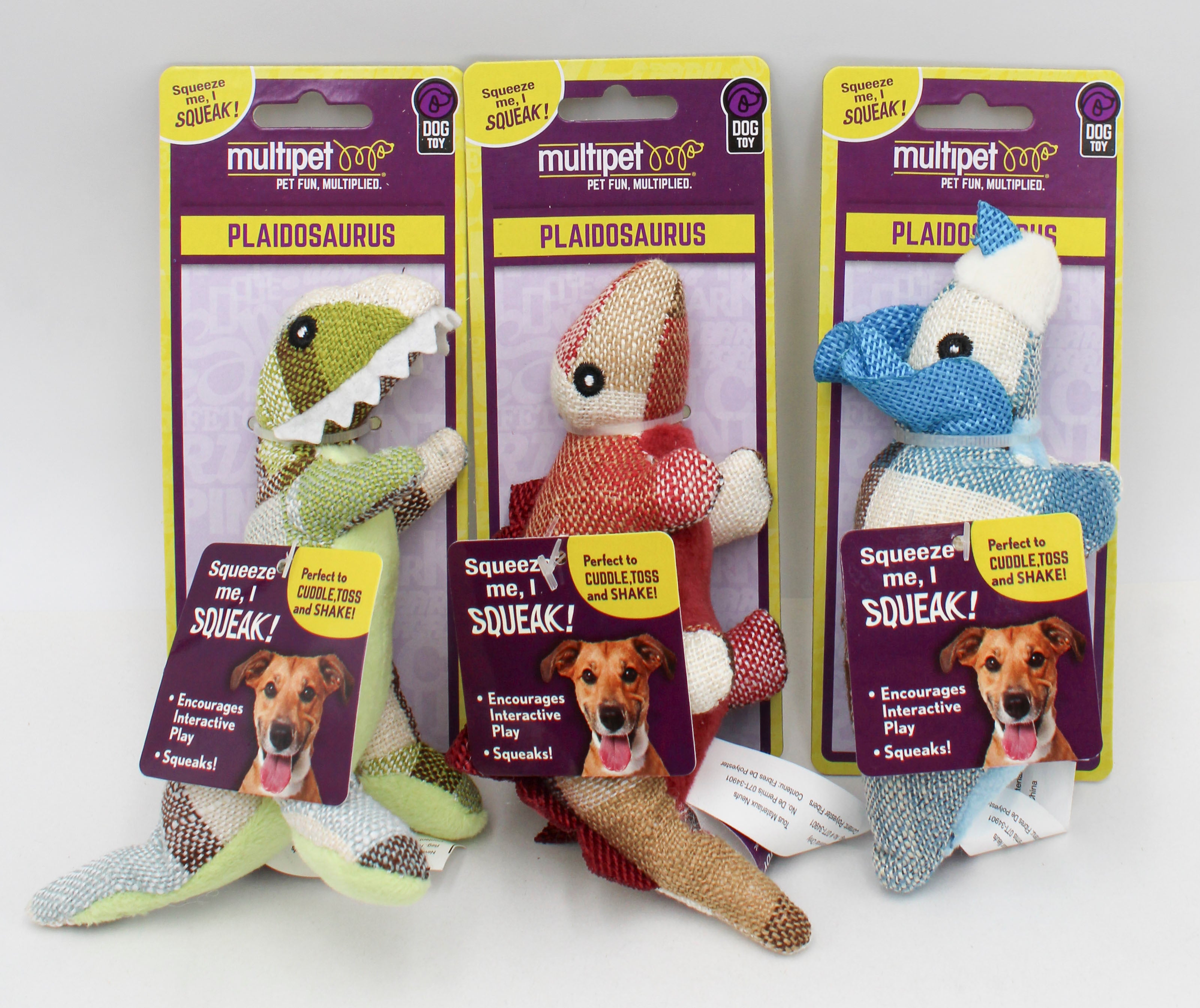 MULTIPET PLAIDOSAURUS DOG TOY