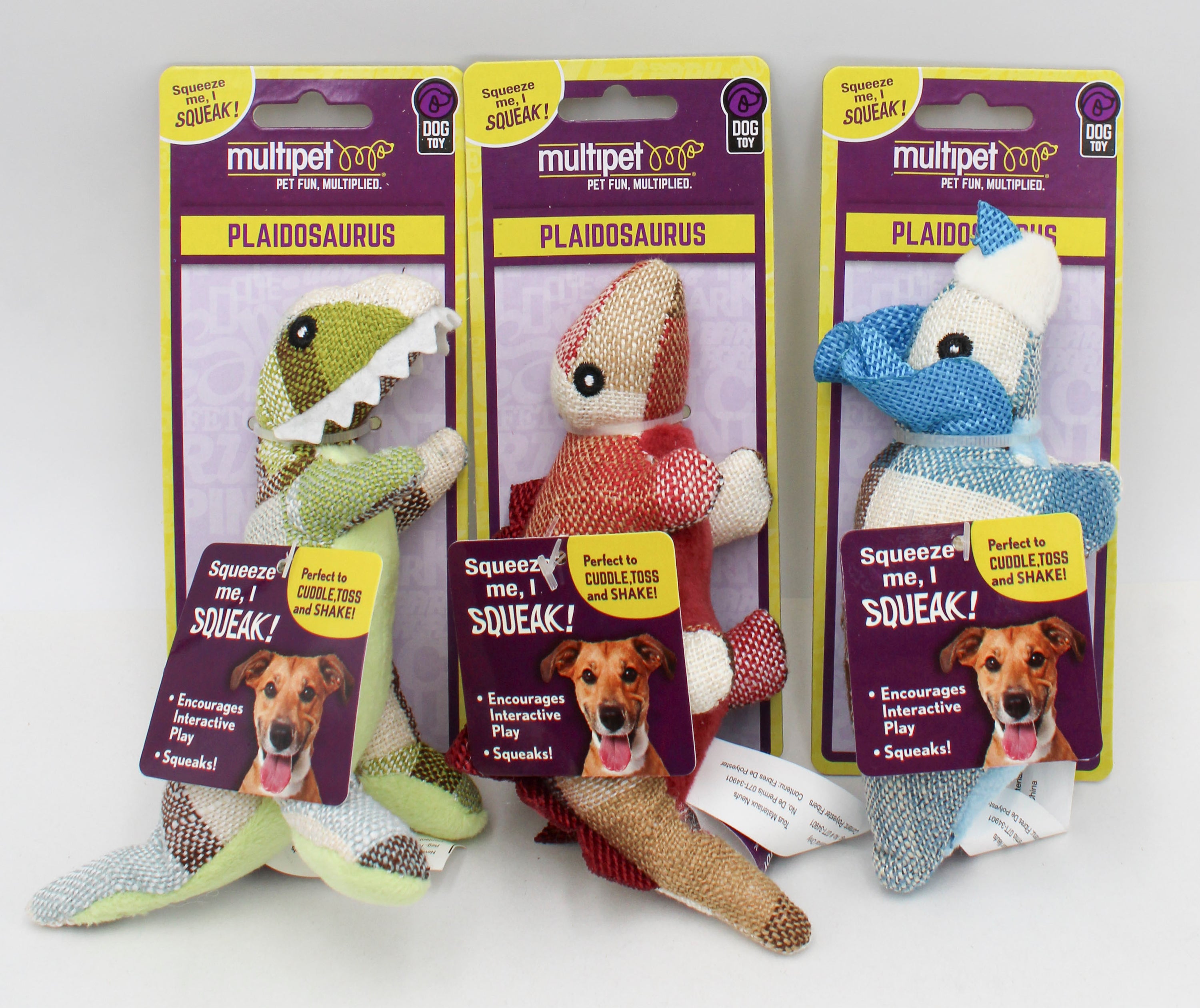 MULTIPET PLAIDOSAURUS DOG TOY