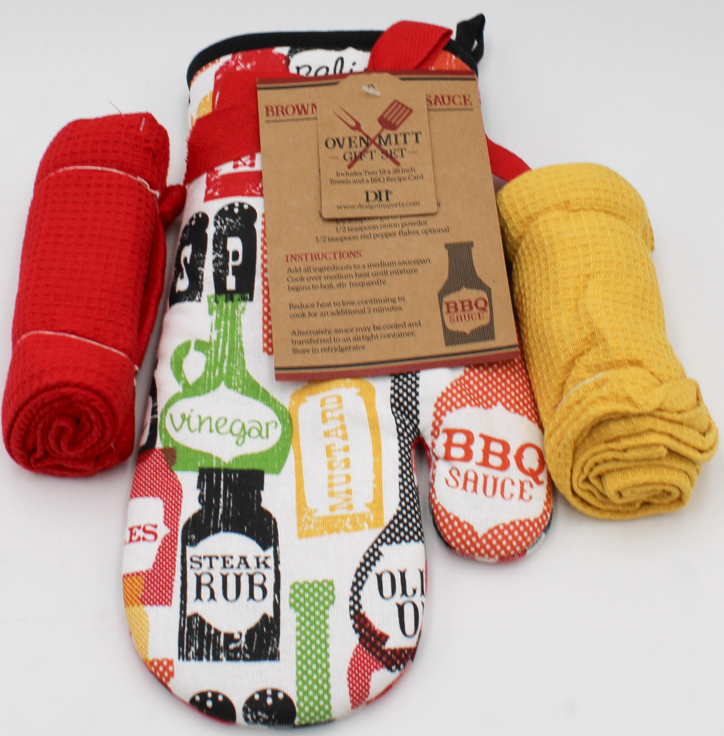 2PC GIFT SET - POTHOLDER AND DISHTOWEL - BBQ