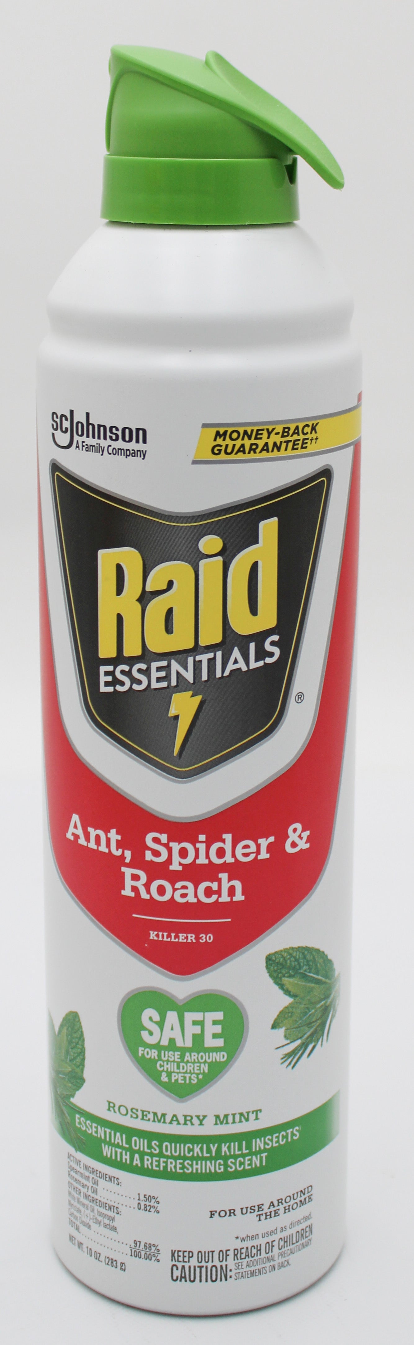 RAID ESSENTIALS AEROSOL ANT, SPIDER & ROACH ROSEMARY MINT 10oz US
