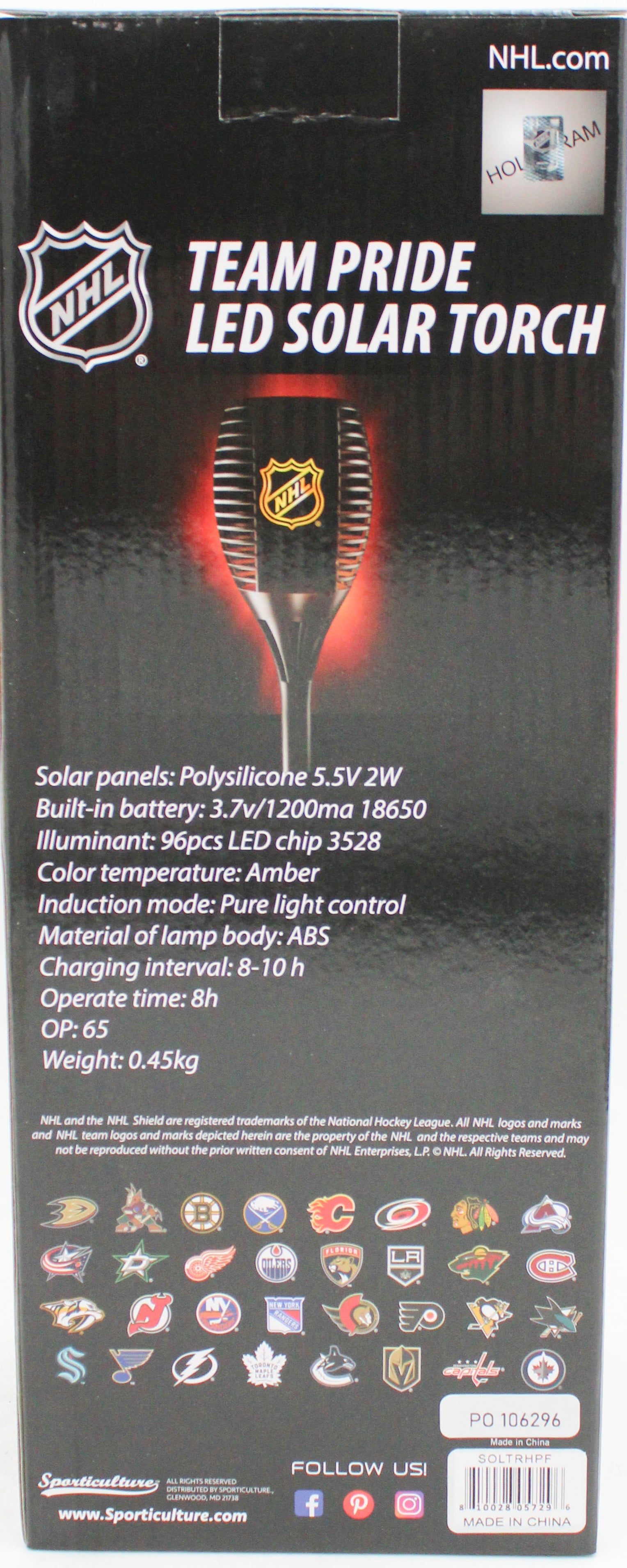 PHILADELPHIA FLYERS LED SOLAR TORCH 36"