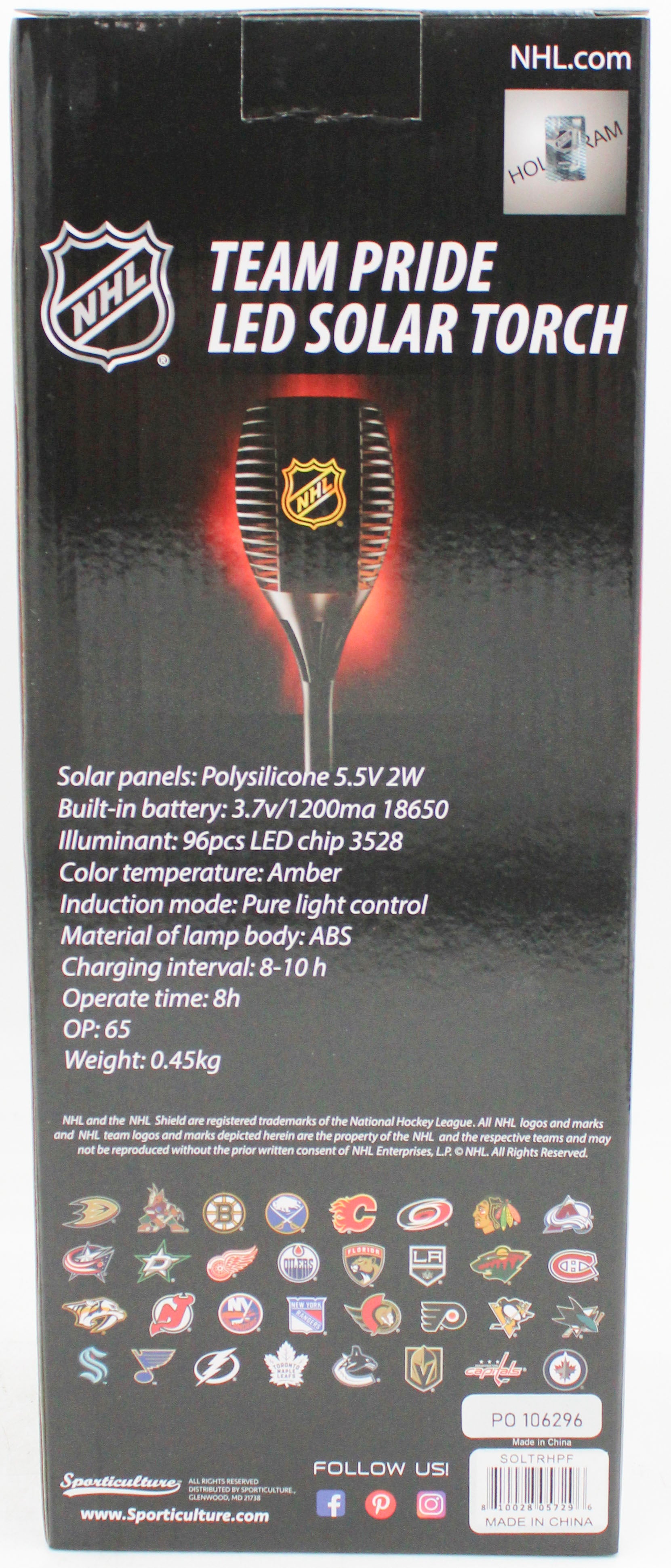 PHILADELPHIA FLYERS LED SOLAR TORCH 36"