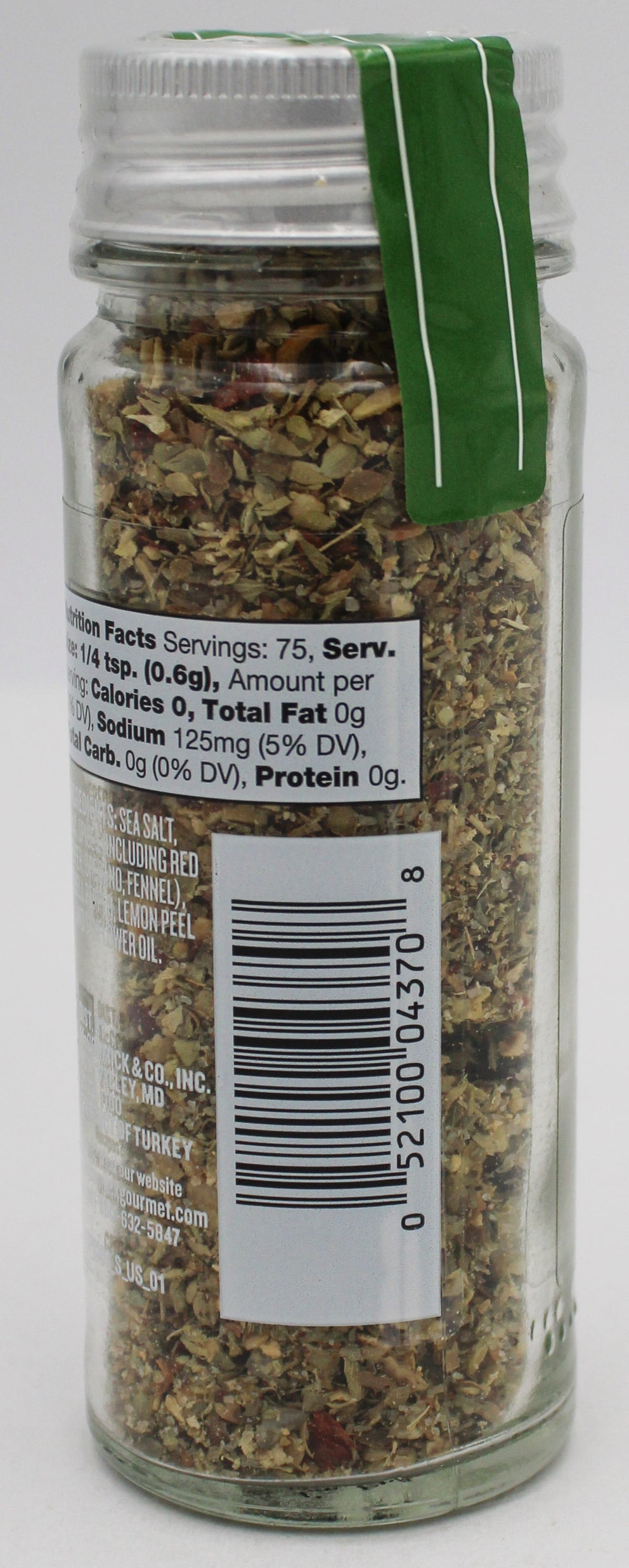 MCCORMICK GOURMET MEDITERRANEAN HERB & SALT 1.62 Oz BB 6/21/26
