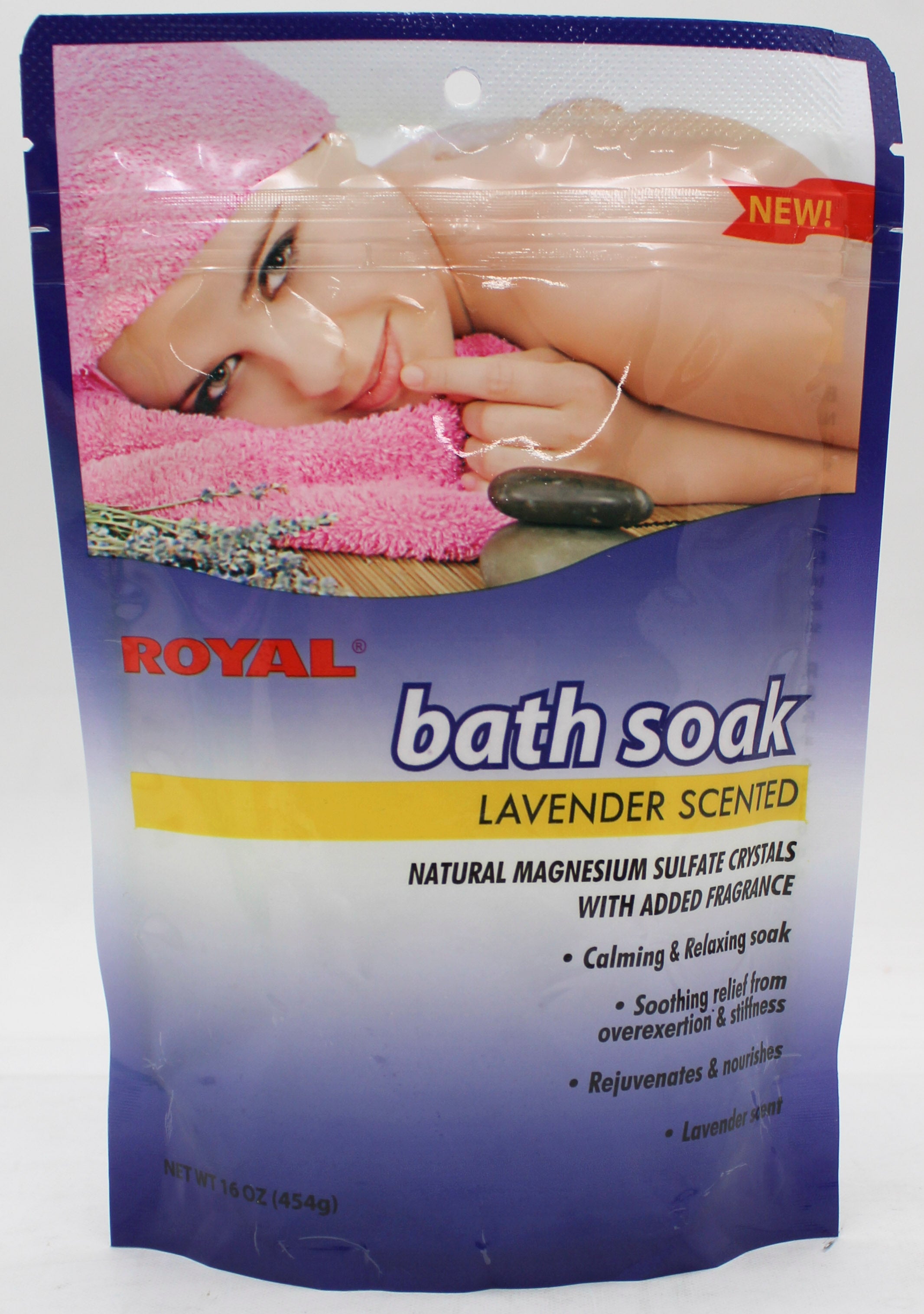 16oz EPSOM SALT BATH SOAK LAVENDER