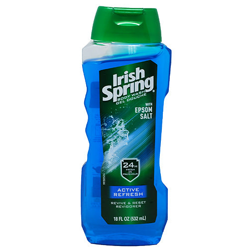 Irish Spring Body Wash Gel Active 18oz - Wholesale