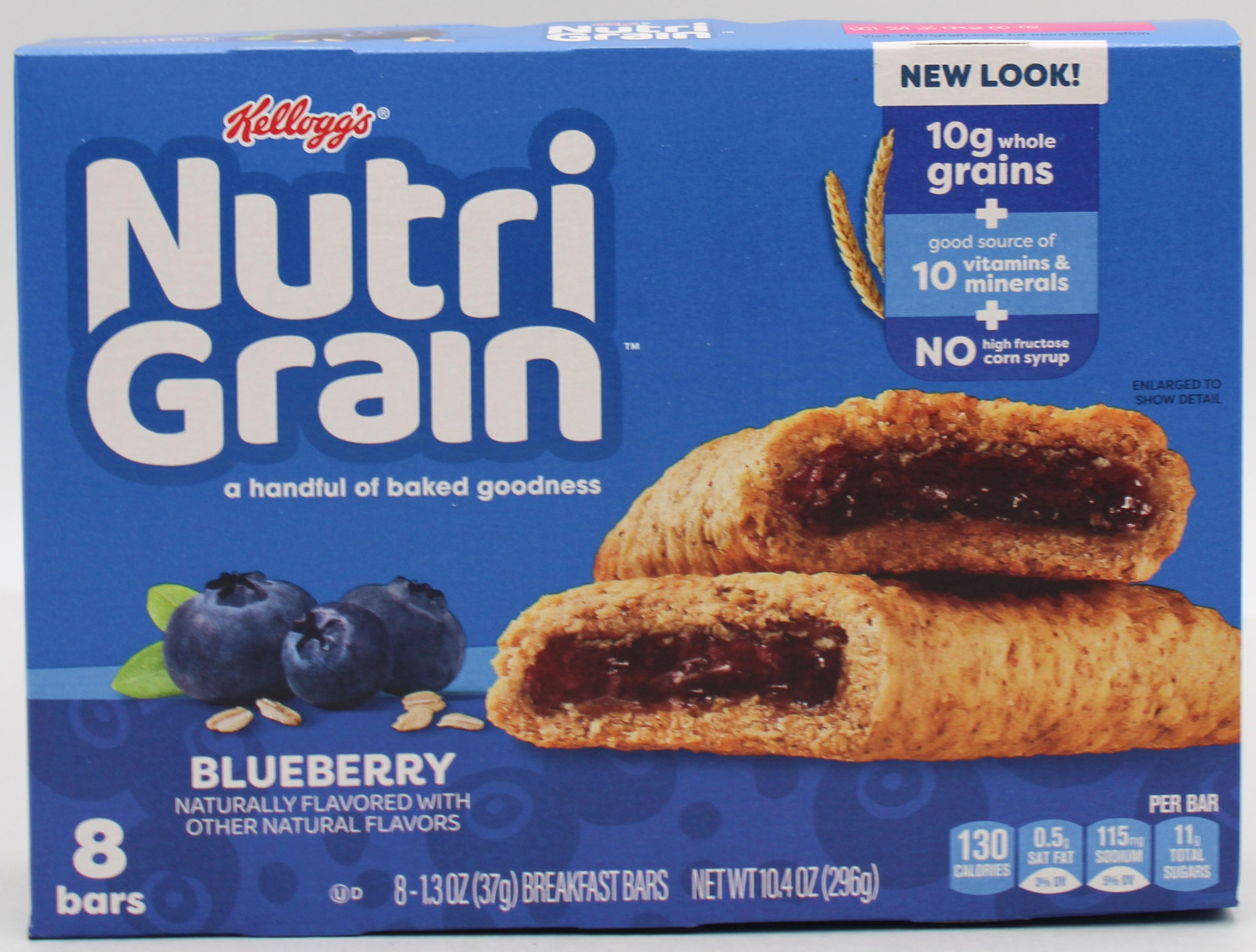 NUTRI-GRAIN BLUEBERRY BAR 8CT 10.4OZX12 BB 10/24/26 NI
