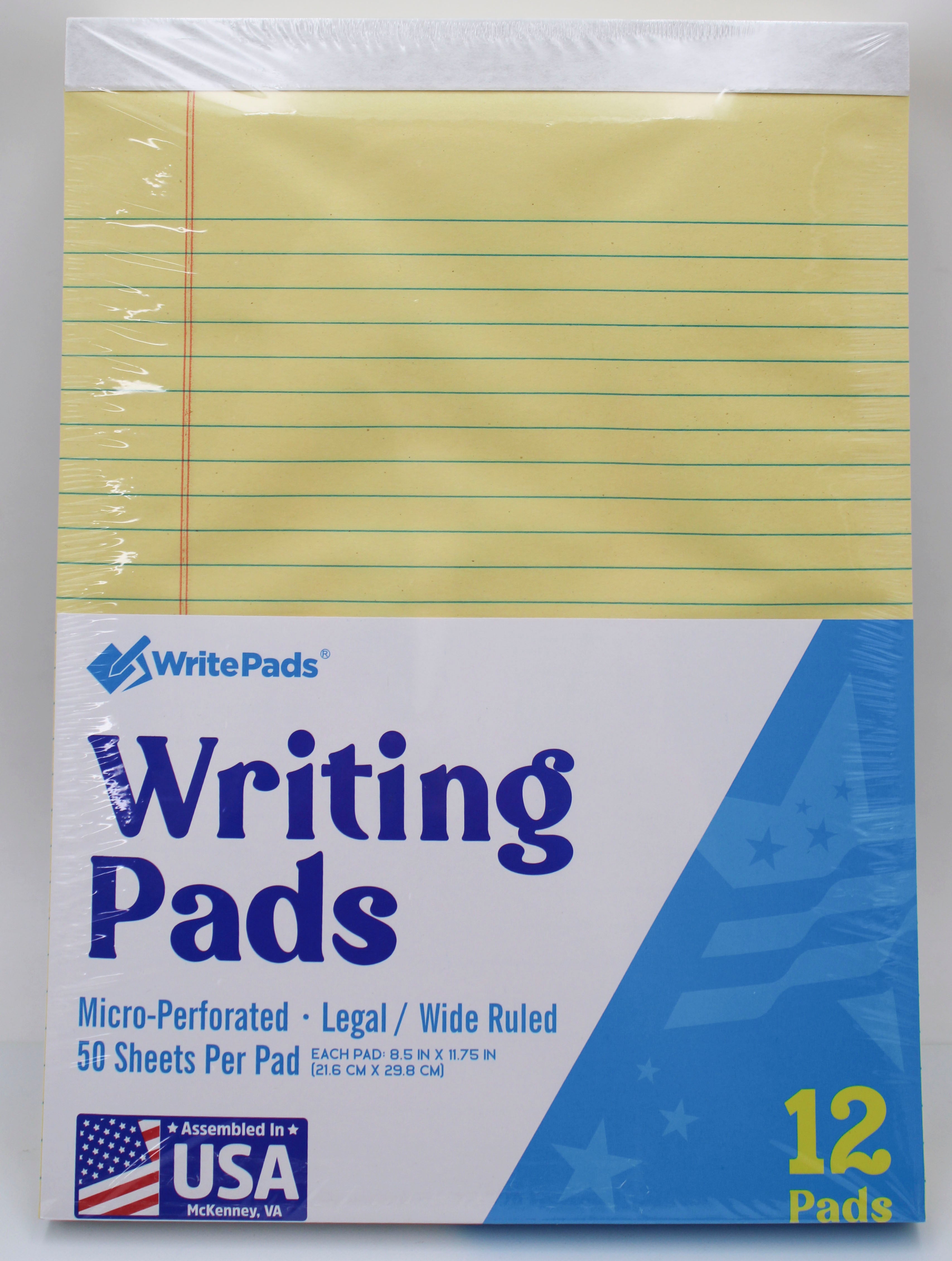 5" X 8" LEGAL PAD WHITE 40 SHEET 12PACK