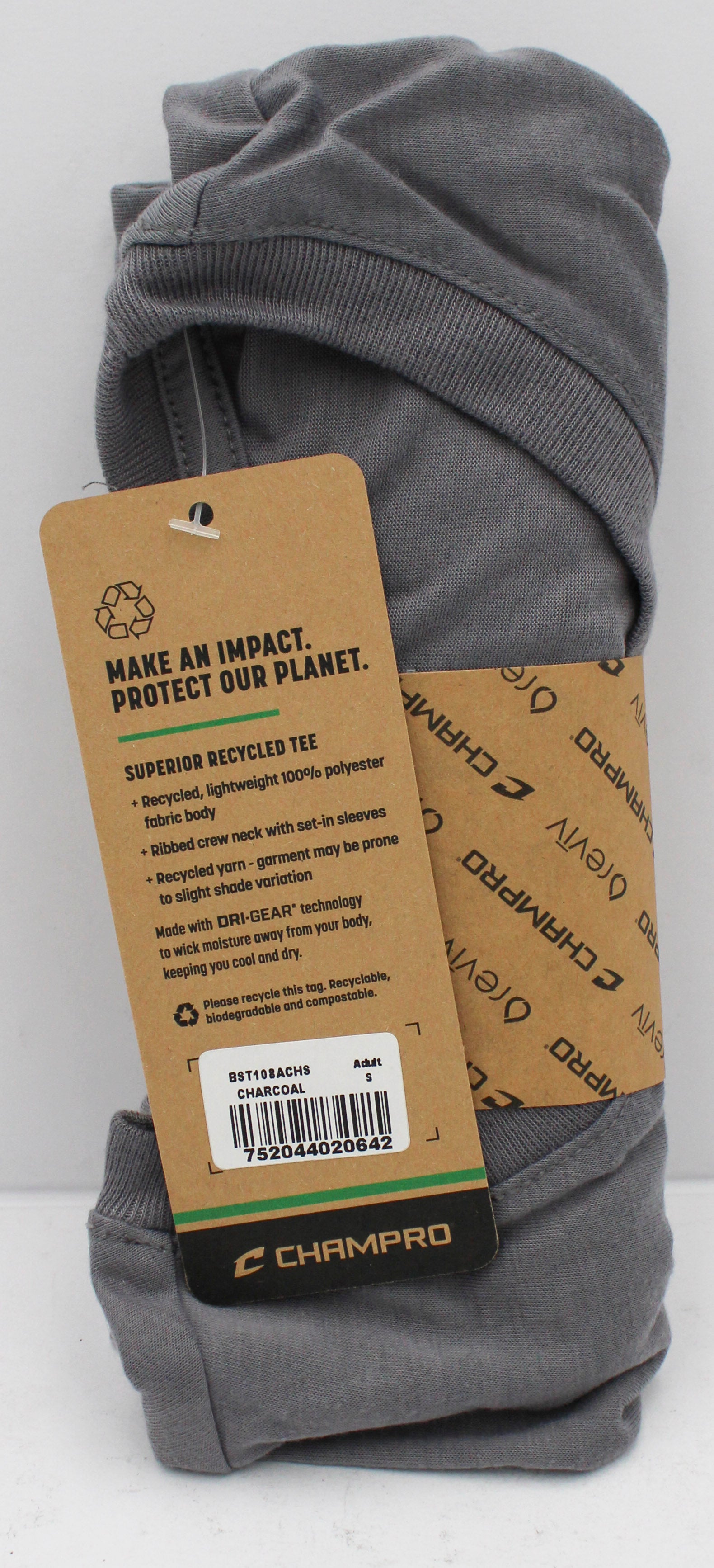 T-SHIRT - ADULT - CHARCOAL- S