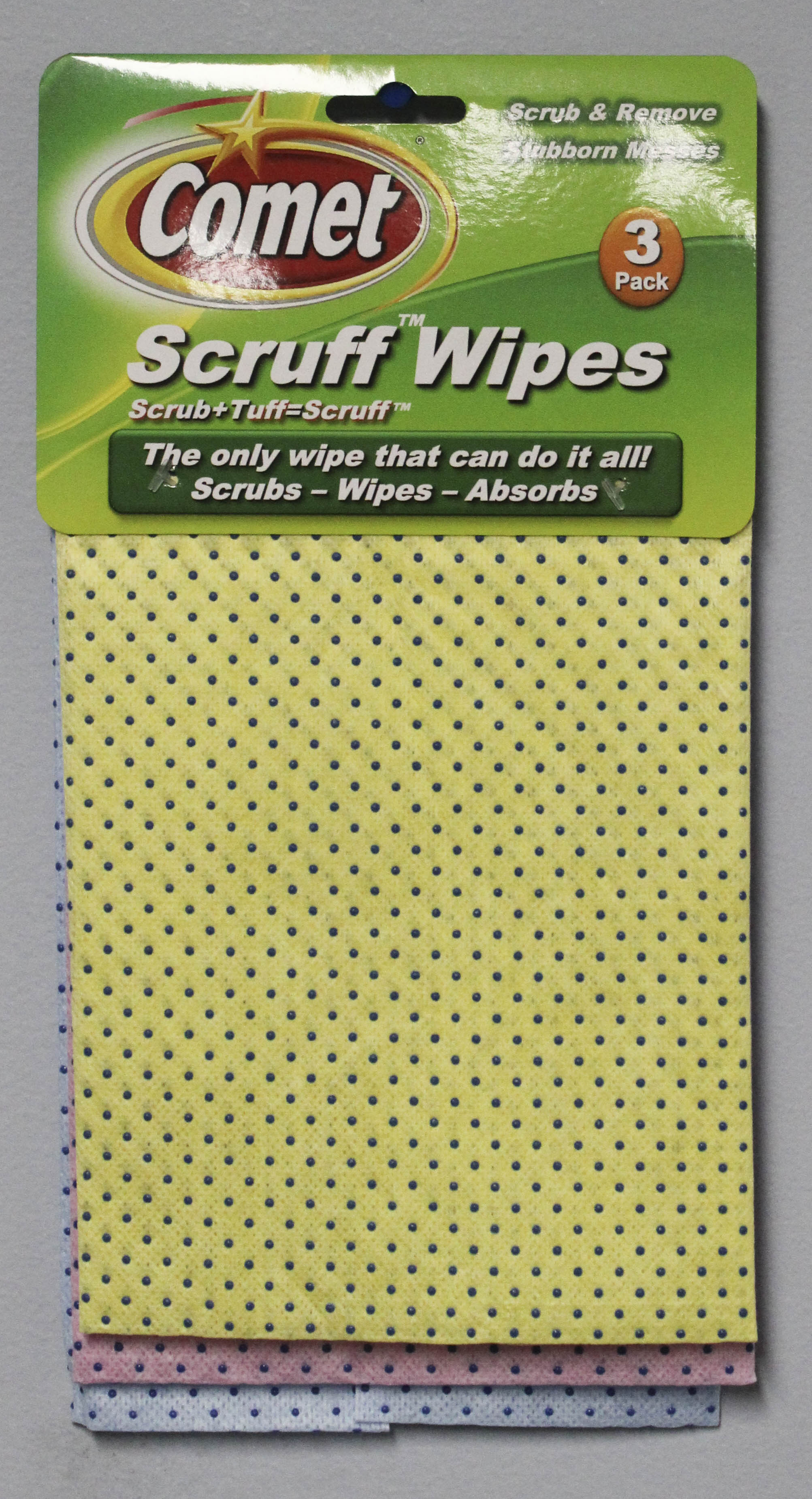 COMET 3PK SCRUFF CLEANING WIPES