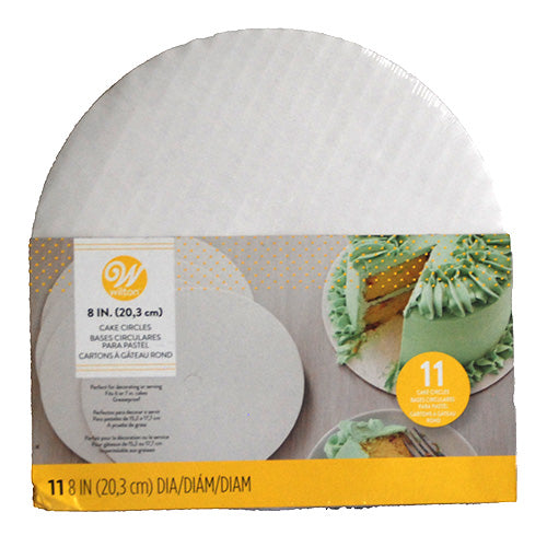 WILTON ROUND CAKE BOARD WHITE 8 IN 11 CT