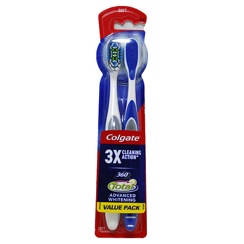 COLG 360 TOTAL TOOTHBRUSH 2CT-SOFT/NI