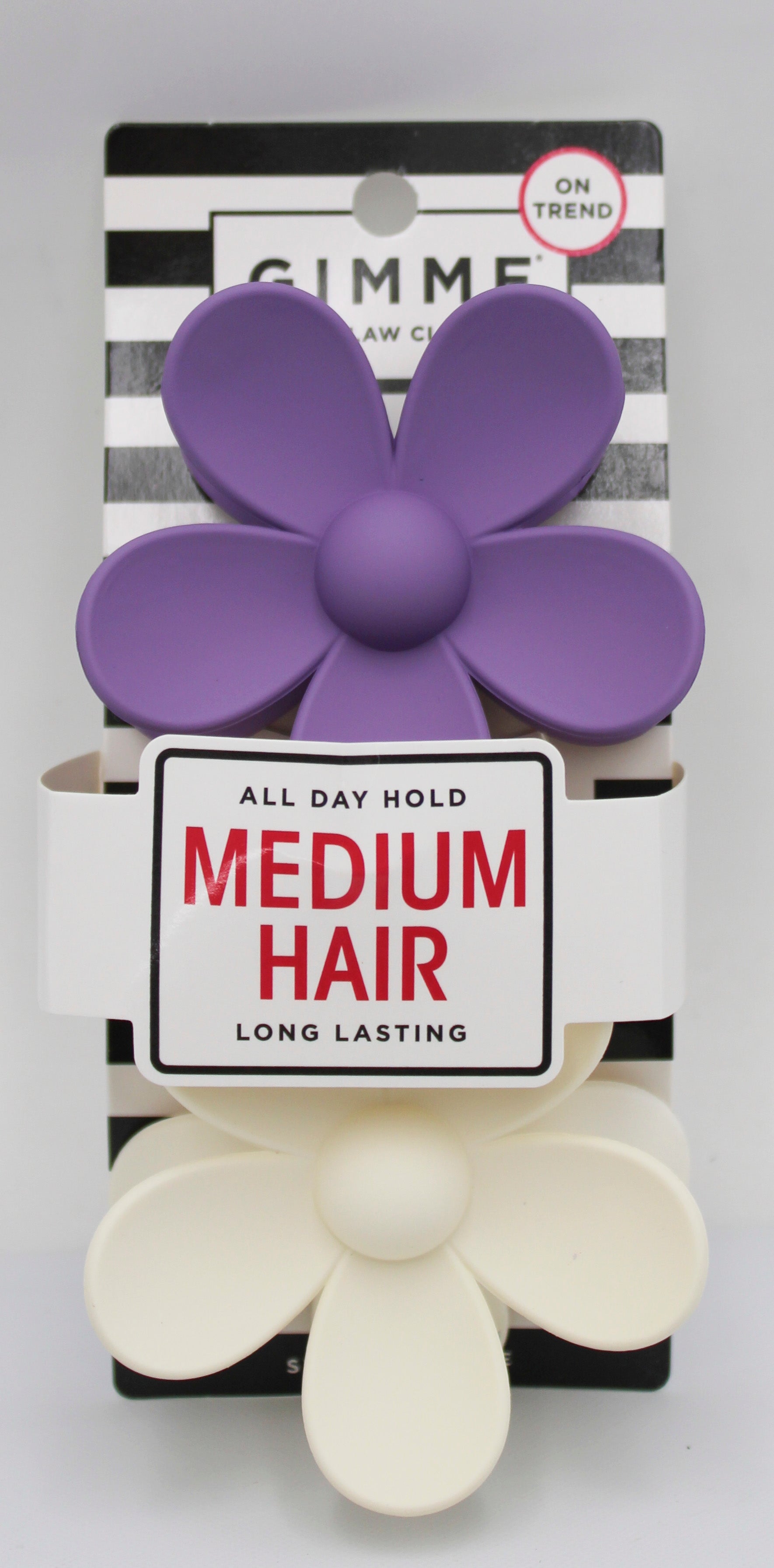 GIMME Daisy Claw Clips Purple & Cream 2-Pack