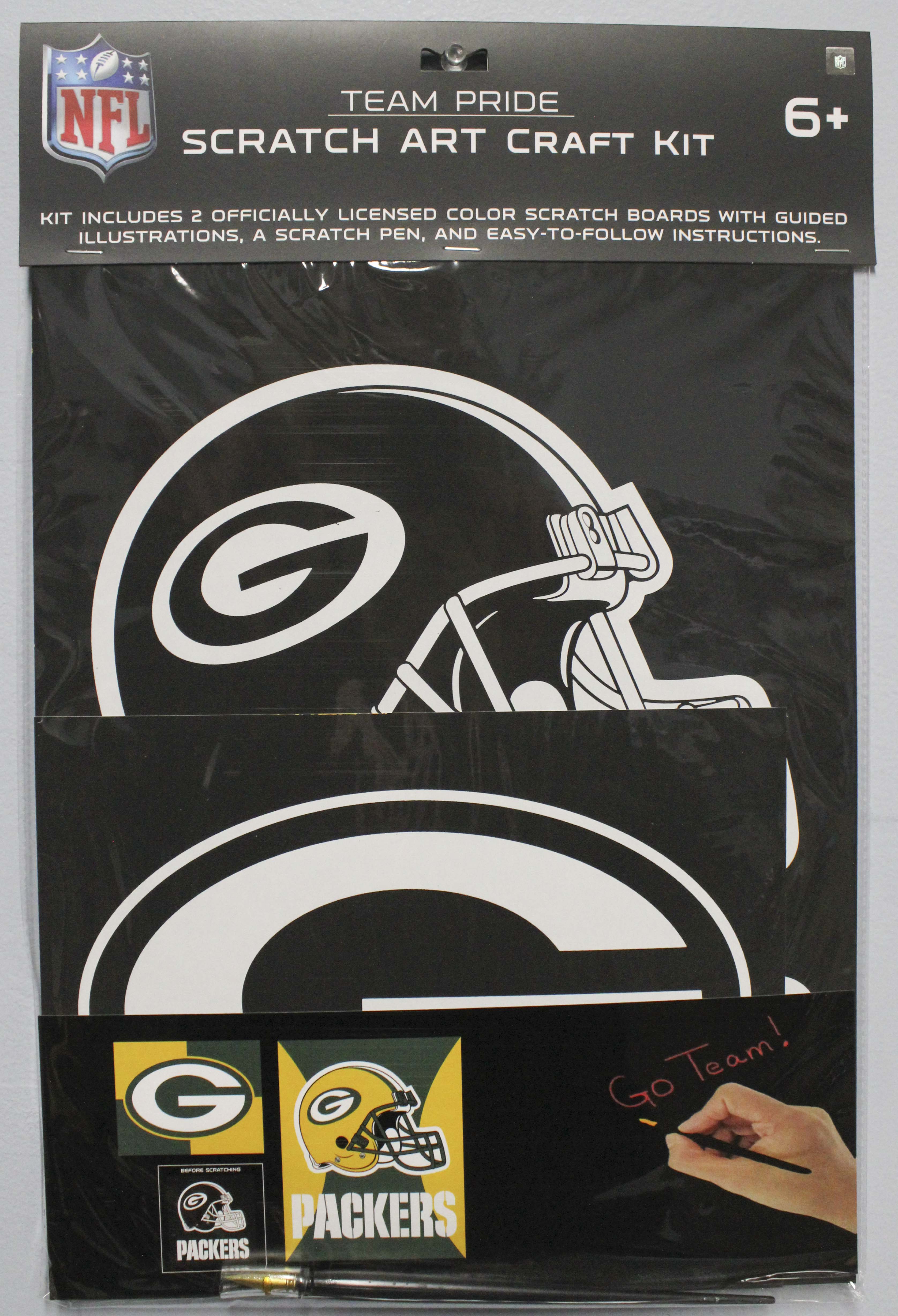 GREEN BAY PACKERS SCRATCH ART CRAFT KIT