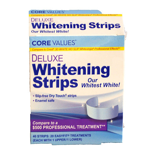 CORE VALUES WHITENING STRIPS 40STRIPS   EXP 12/23