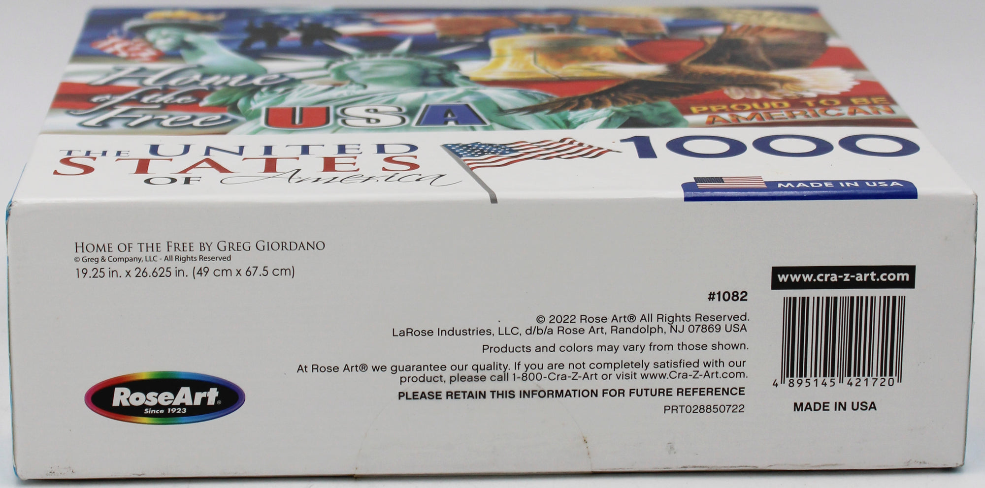 CRA-Z-ART USA PUZZLE HOME OF THE FREE 1000PC