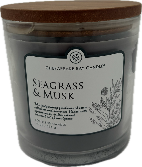 CHESAPEAKE BAY 3WICK JAR CANDLE 14oz SEAGRASS & MUSK NI