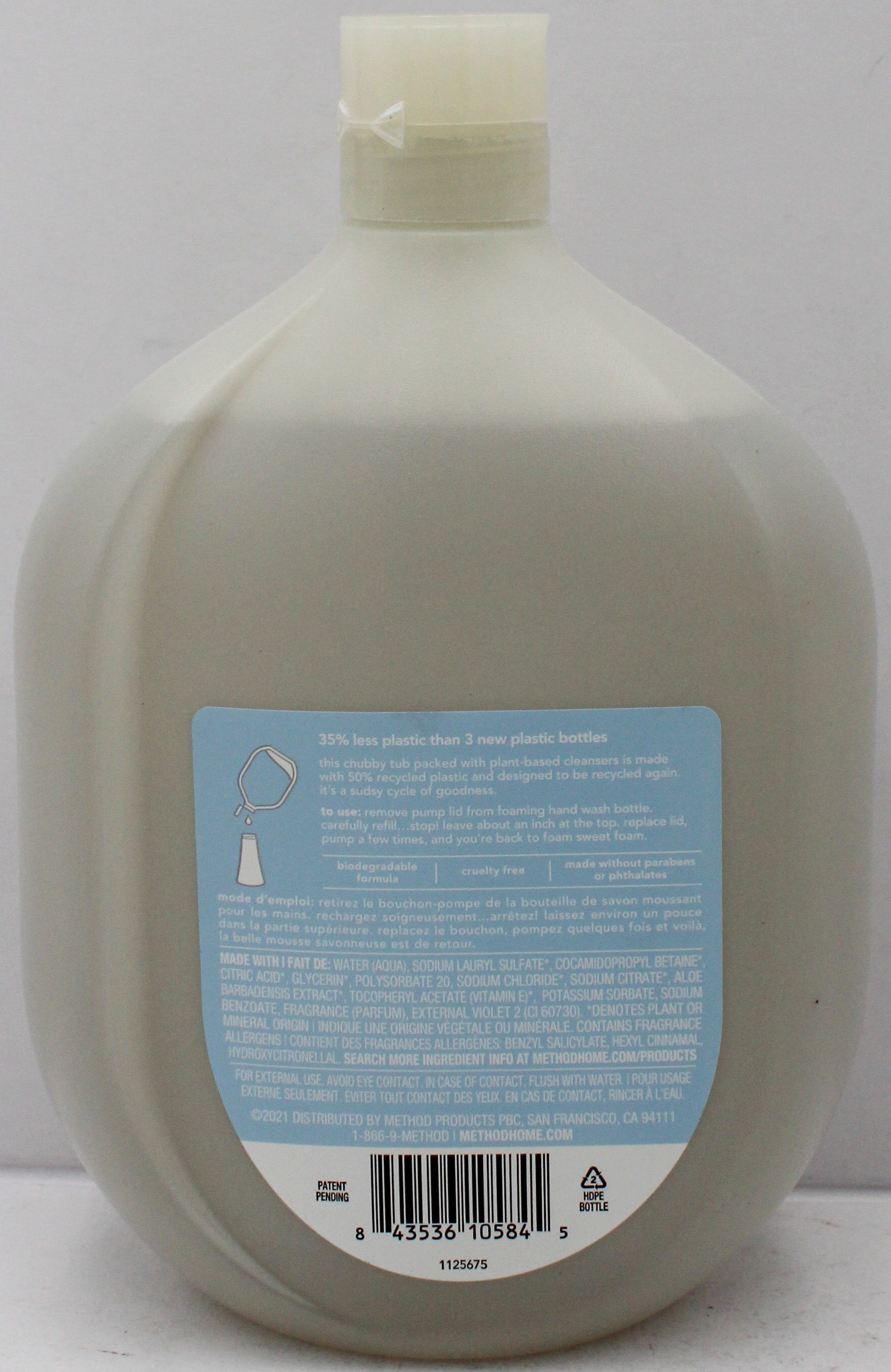 METHOD FOAMING HAND WASH SWEET WATER REFILL 28floz US