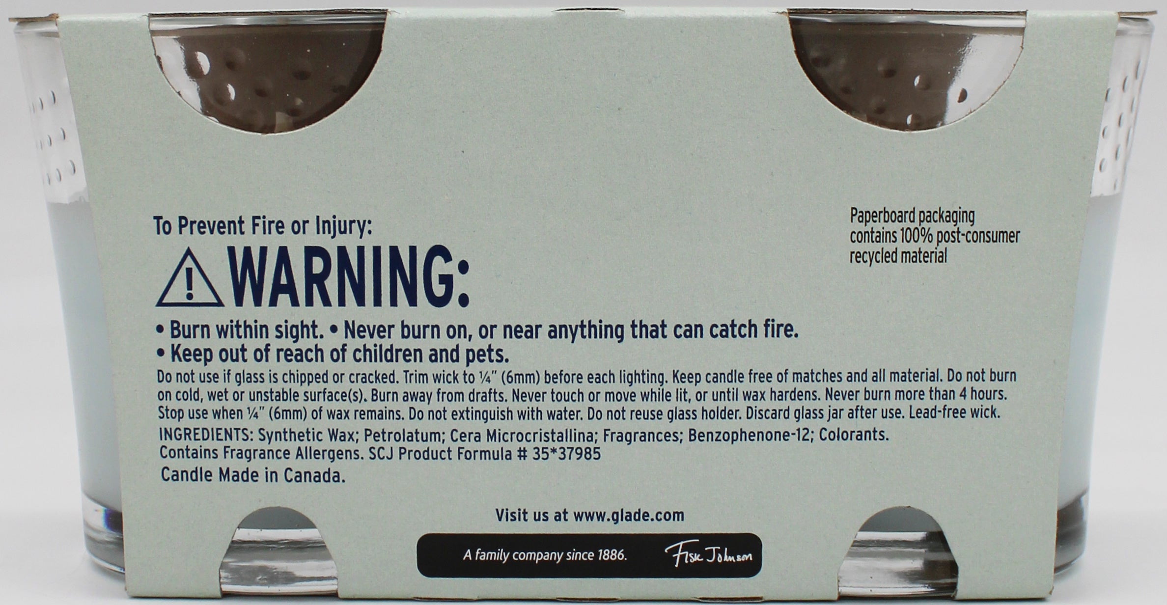 GLADE CANDLE SKY & SEA SALT 2ct 3.4oz US