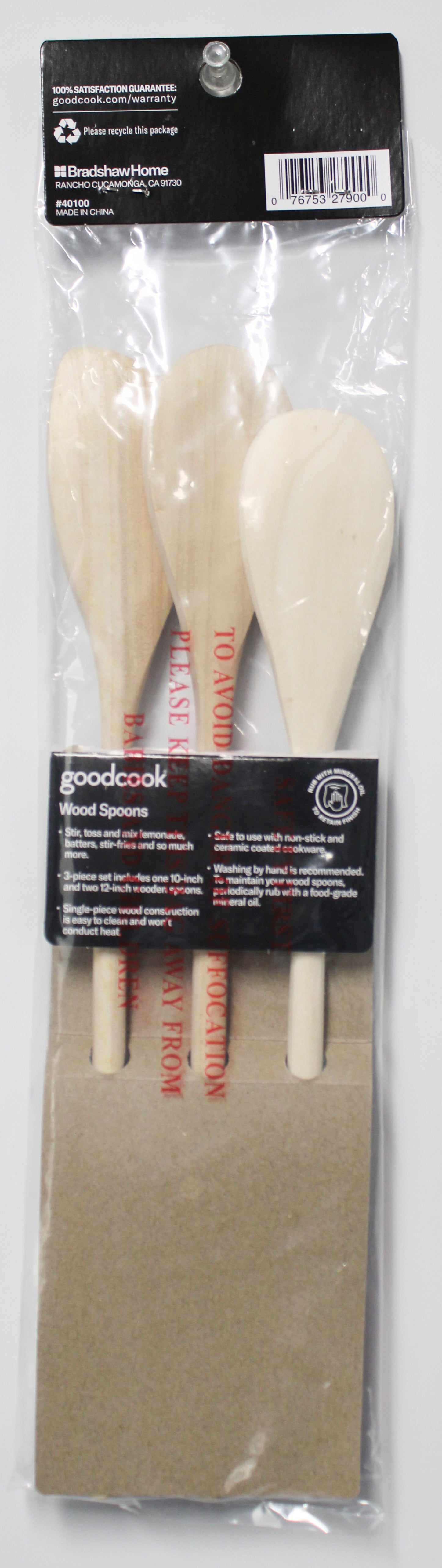 3 Piece Wooden Spoons Set - Wholesale Kitchen Utensils