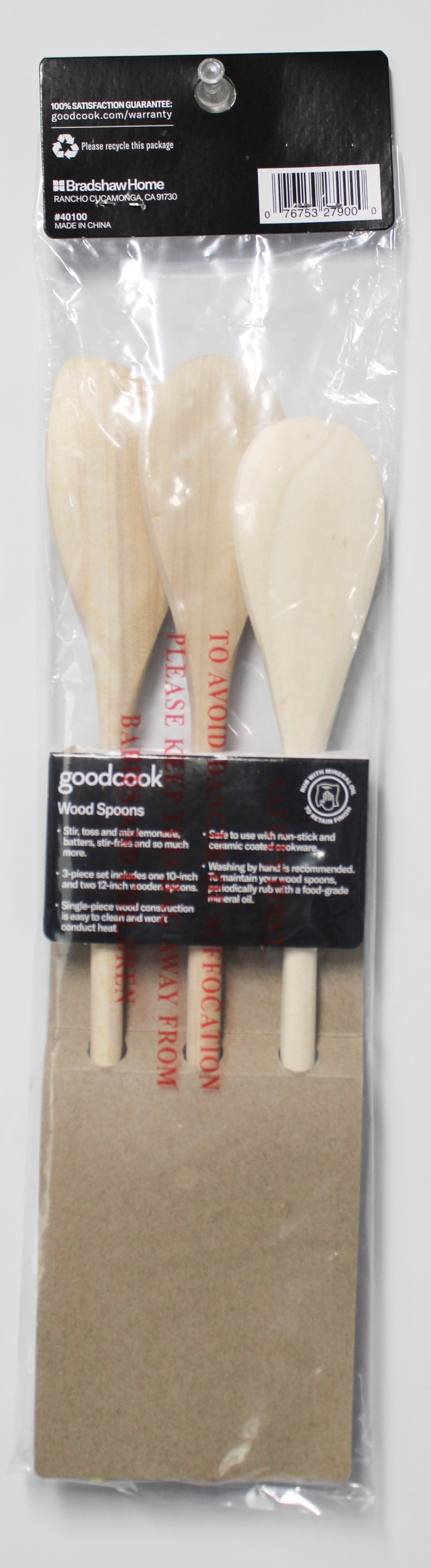 3 Piece Wooden Spoons Set - Wholesale Kitchen Utensils