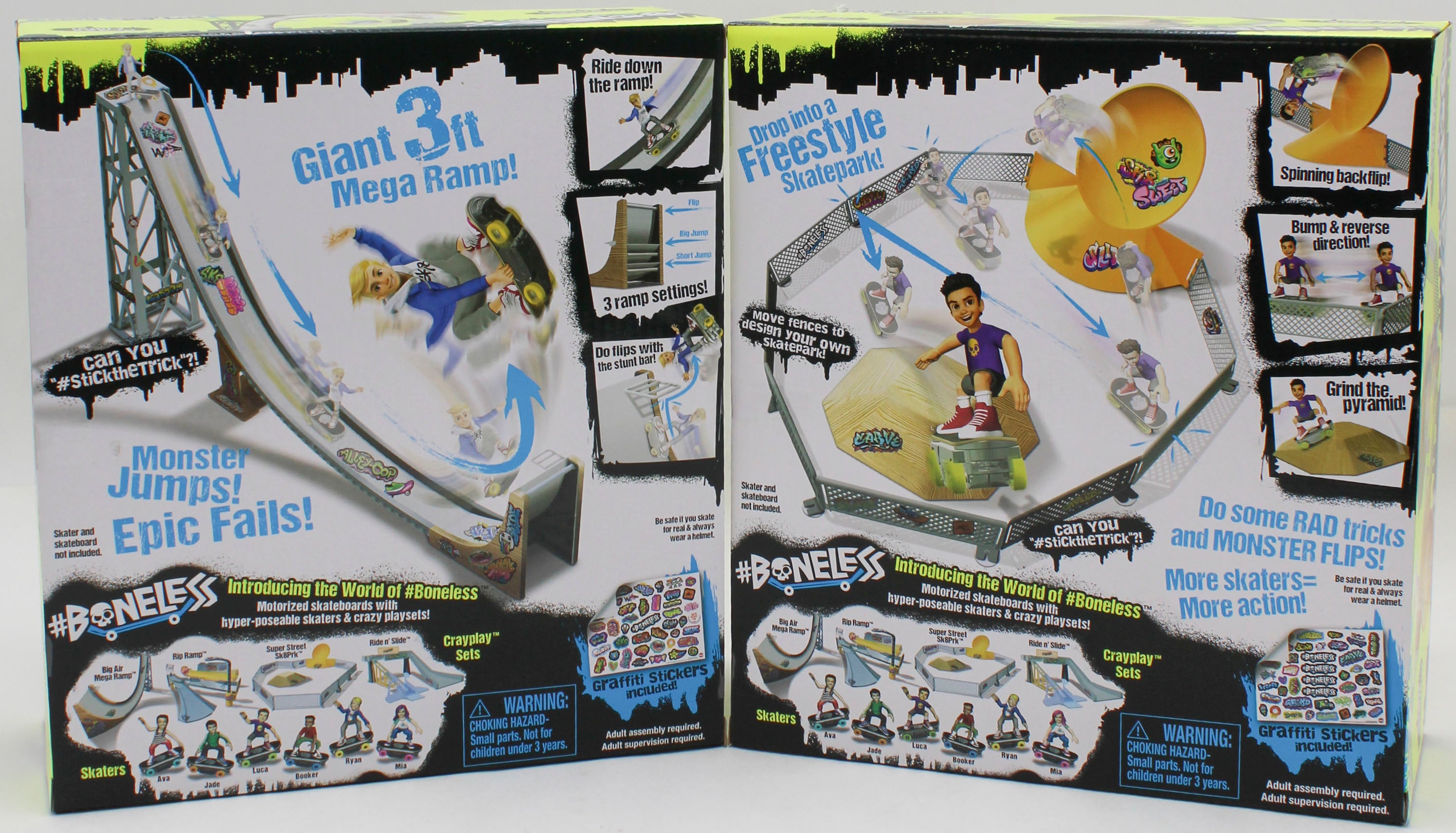 BONELESS CRAYPLAY PLAYSET ASSTORTED -MEGARAMP SK8PRKS