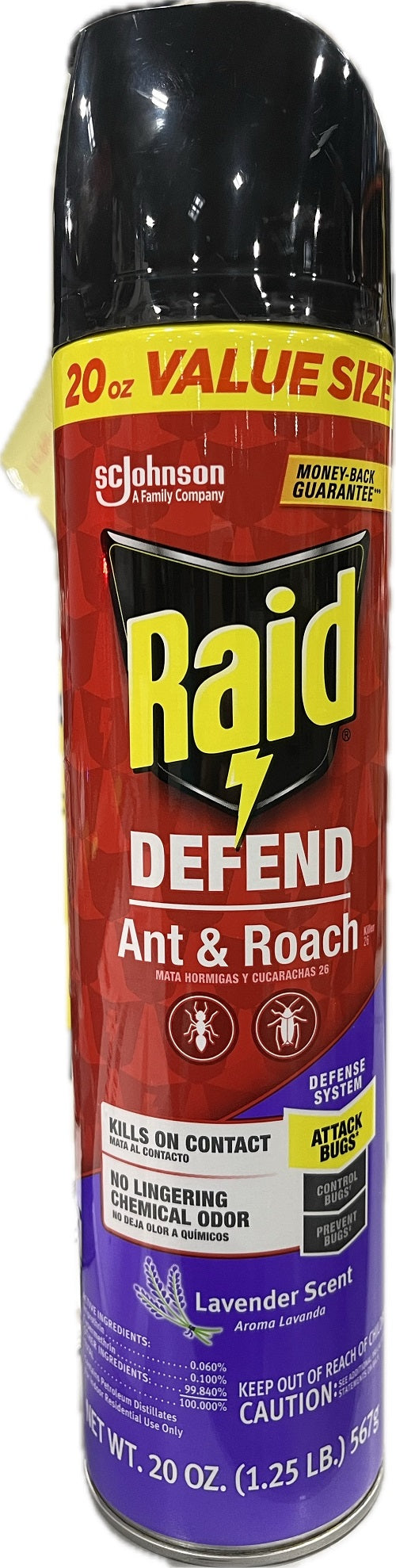 SP RAID DEFEND ANT & ROACH LAVENDER SCENT 20oz