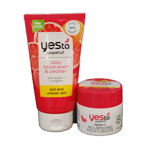 YESTO GRAPEFRUIT DAILY SCRUB+MOISTURIZER 2PK BUNDLE EXP 12/1/23