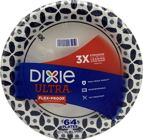 DIXIE ULTRA PLATES 10 1/16 IN 64CT