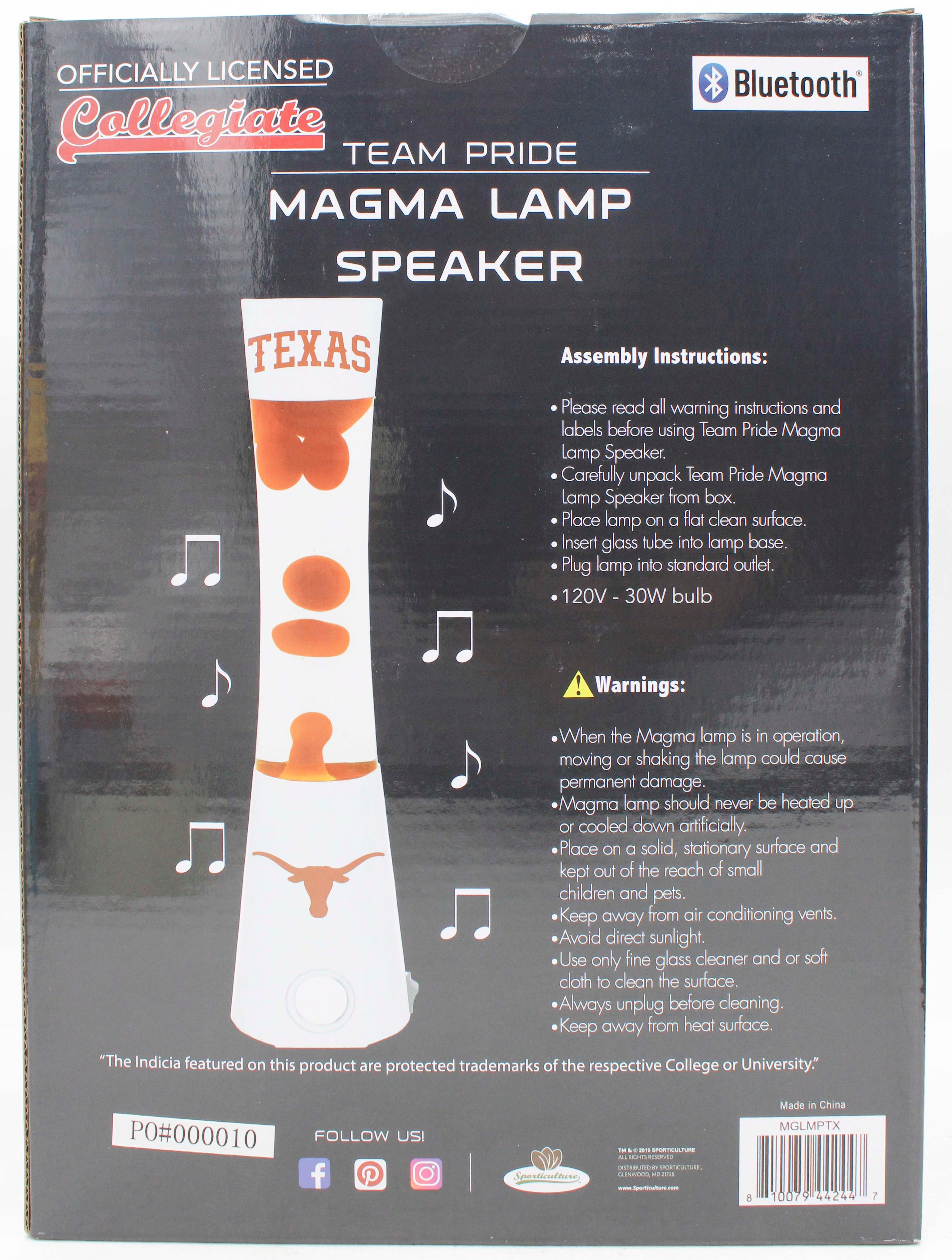 NCAA-CLC TEXAS LONGHORNS LAVA LAMP SPEAKER