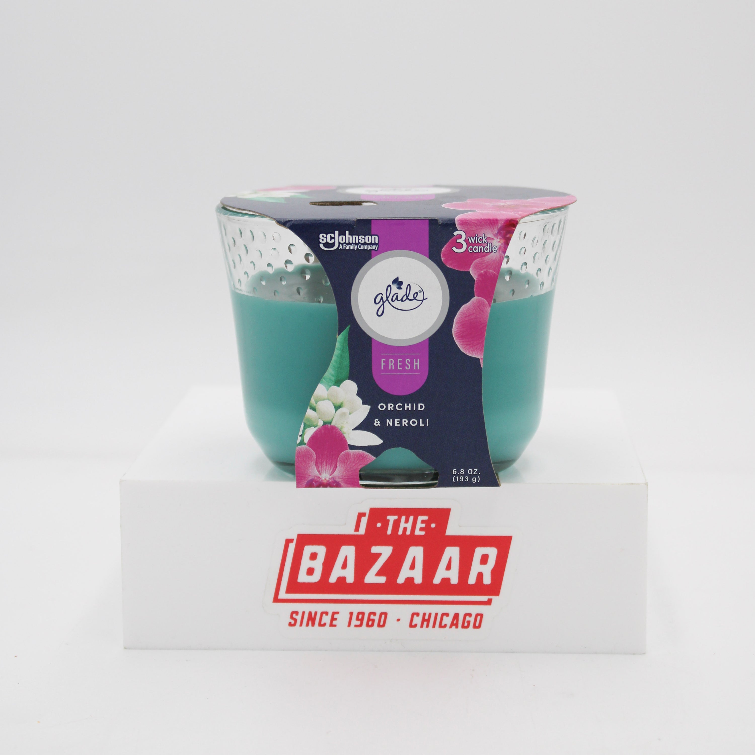 SP GLADE FRESH  3 WICK CANDLE ORCHID & NEROLI 6.8oz