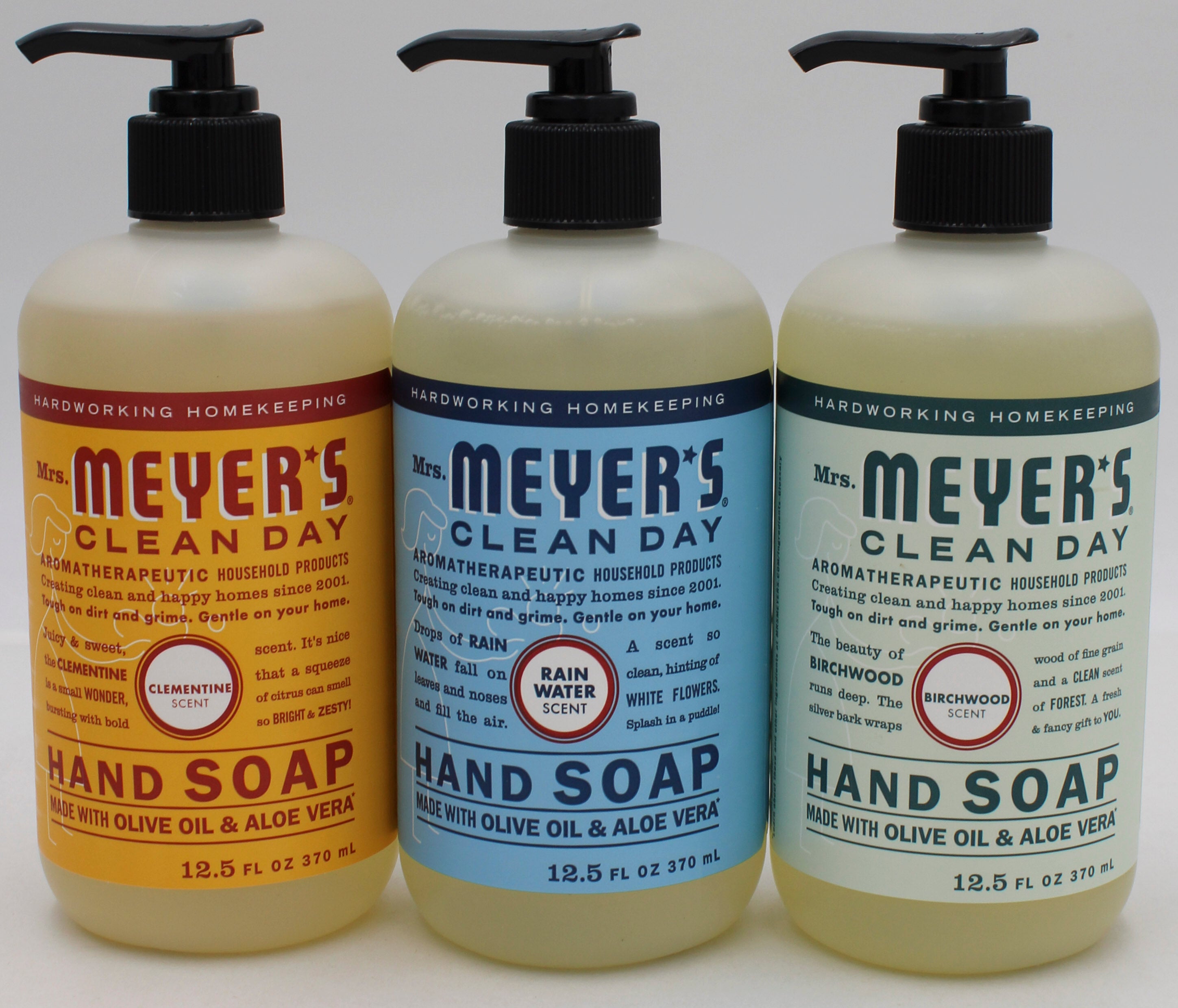 MRS MEYERS ASSORTED HAND SOAP DISPLAY.