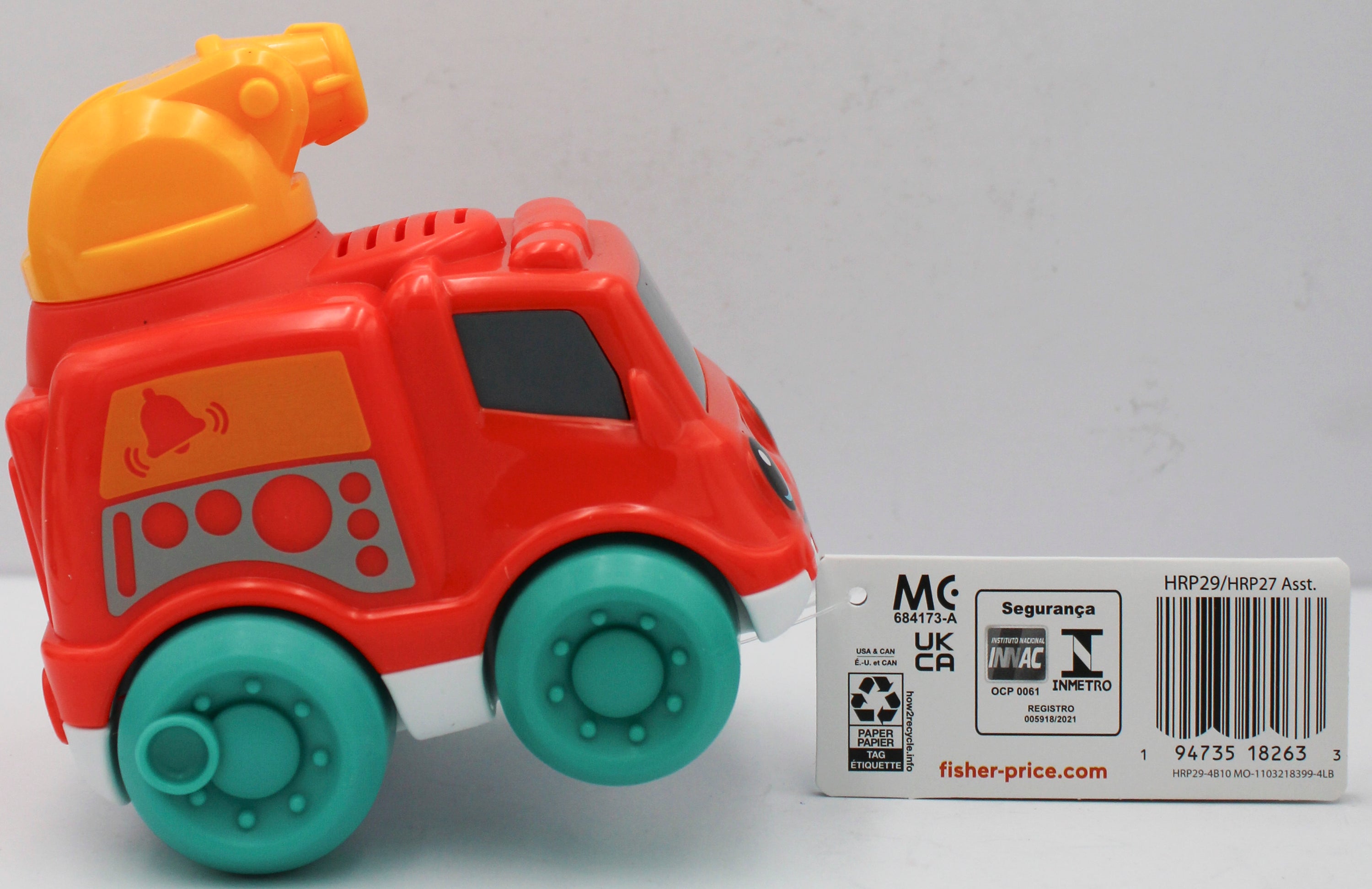 FISHER-PRICE CHIME & RIDE FIRE TRUCK