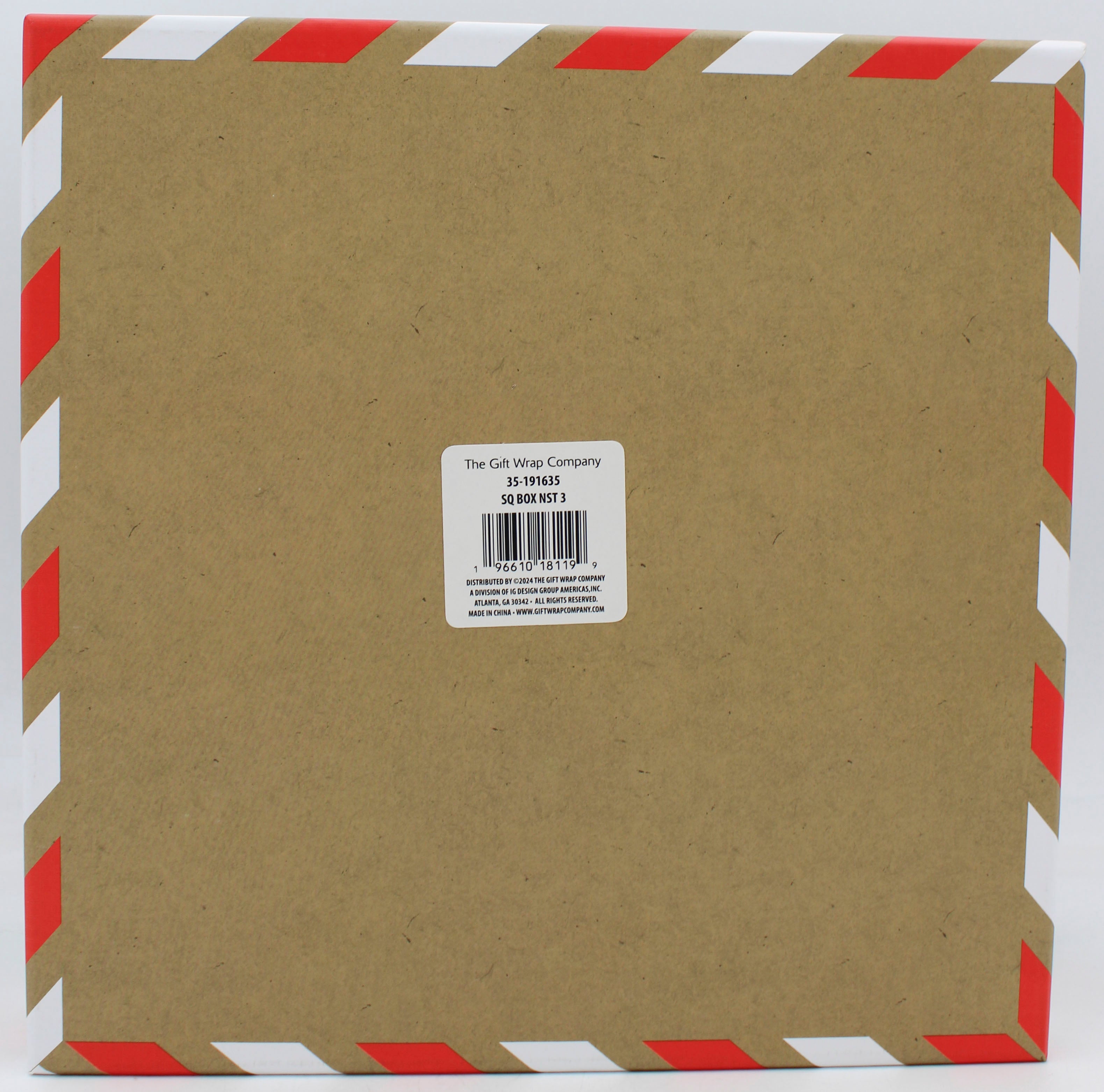 3CT NESTED RECTANGLE GIFT BOXES -  GINGERBREAD