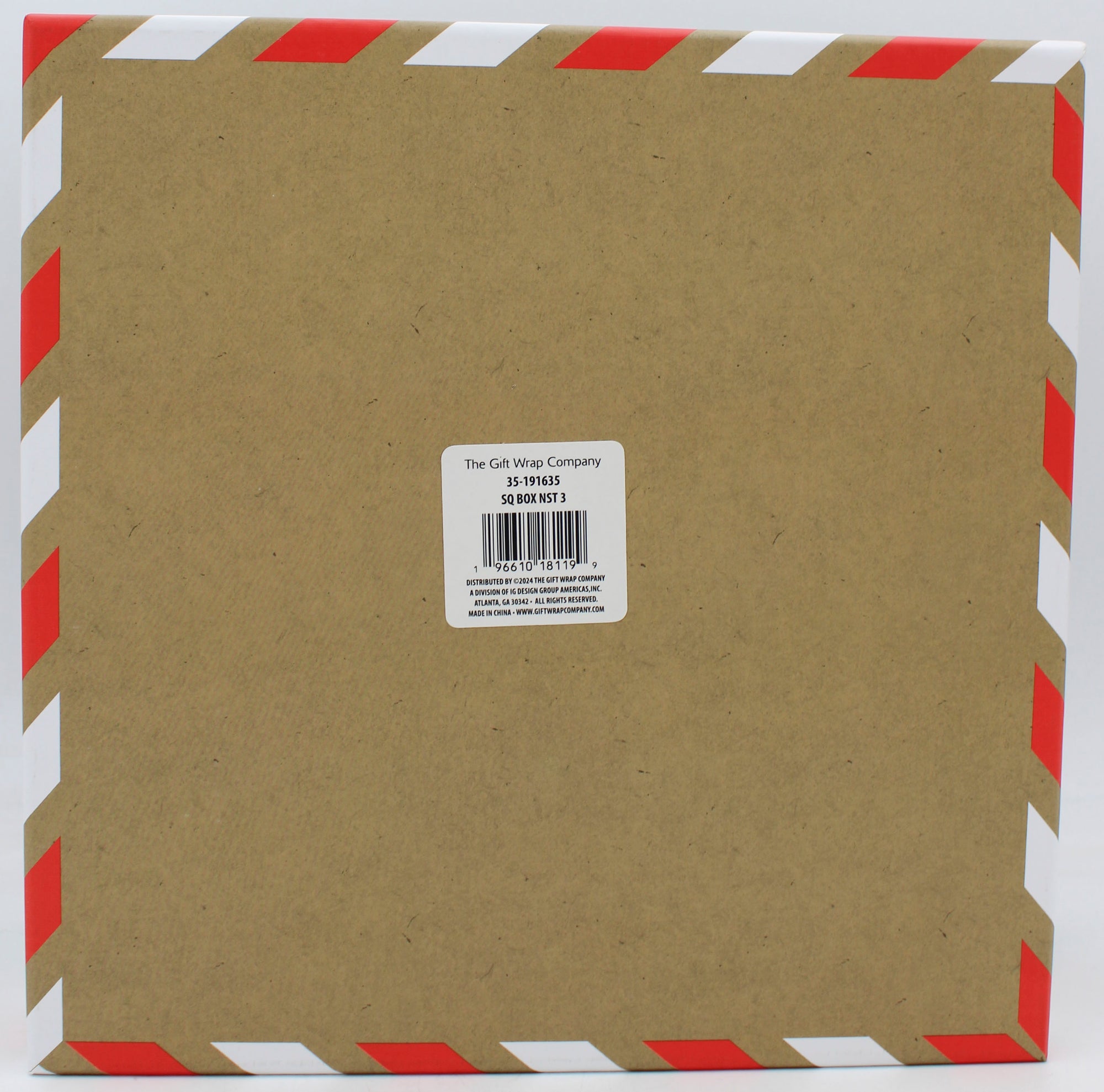 3CT NESTED RECTANGLE GIFT BOXES -  GINGERBREAD