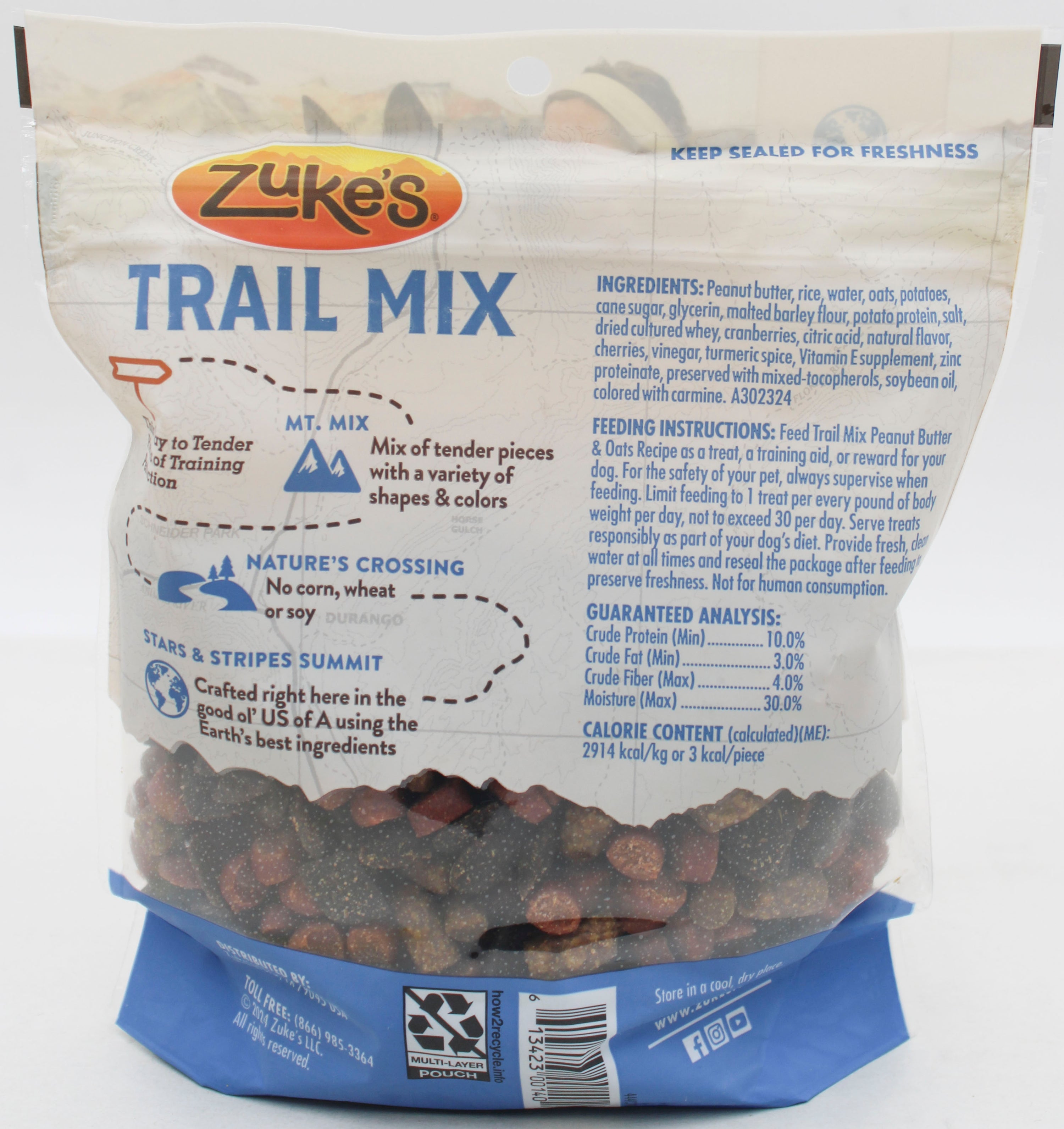 PURINA ZUKE'S TRAILMIX PEANUT BUTTER AND OATS 16oz  BB 01.31.27 NI