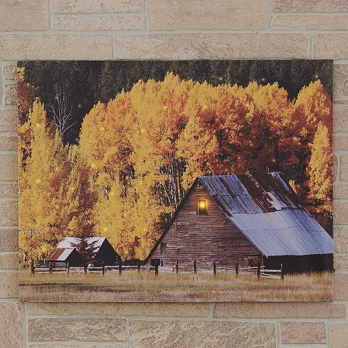 FIELD AND FOREST LED CANVAS PRINT 27"L x 21"H x 1"D