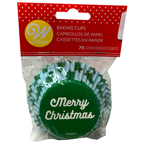 BAKING CUPS 75CT-MERRY CHRISTMAS