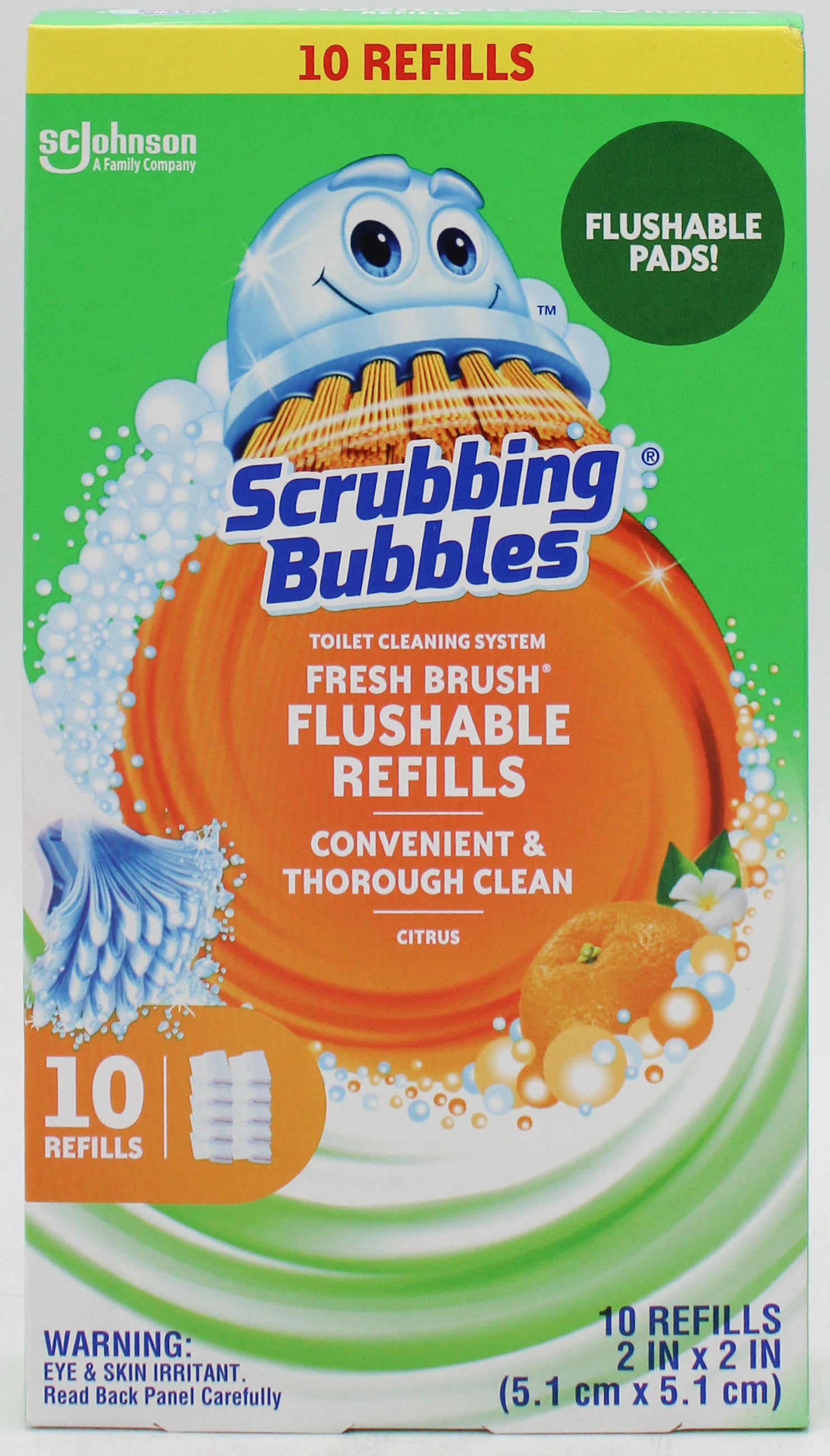 SP SCRUBBING BUBBLES FLUSHABLE BRUSH REFILL 10ct