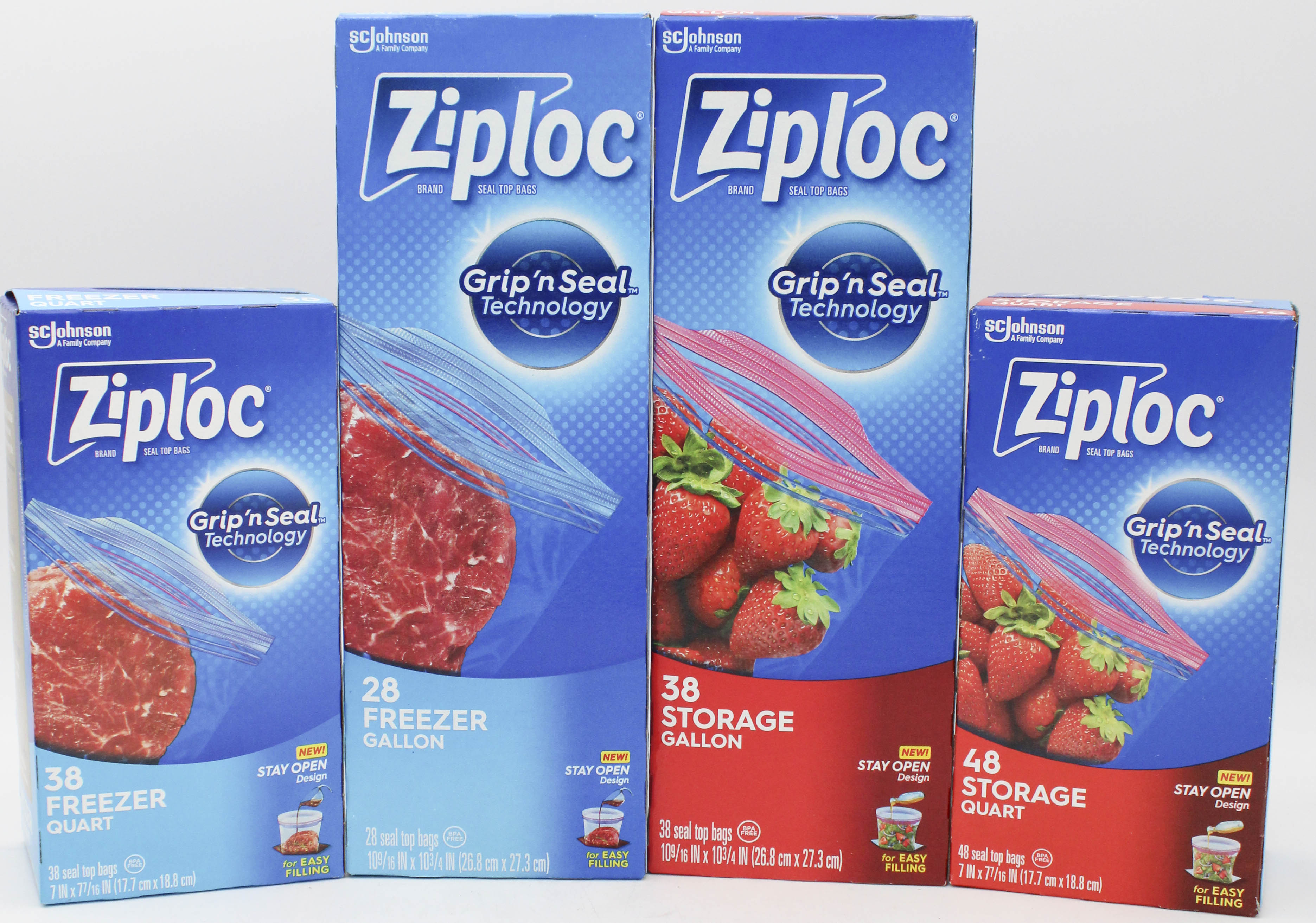 ZIPLOC FREEZER/STORAGE BAGS MIXED DISPLAY
