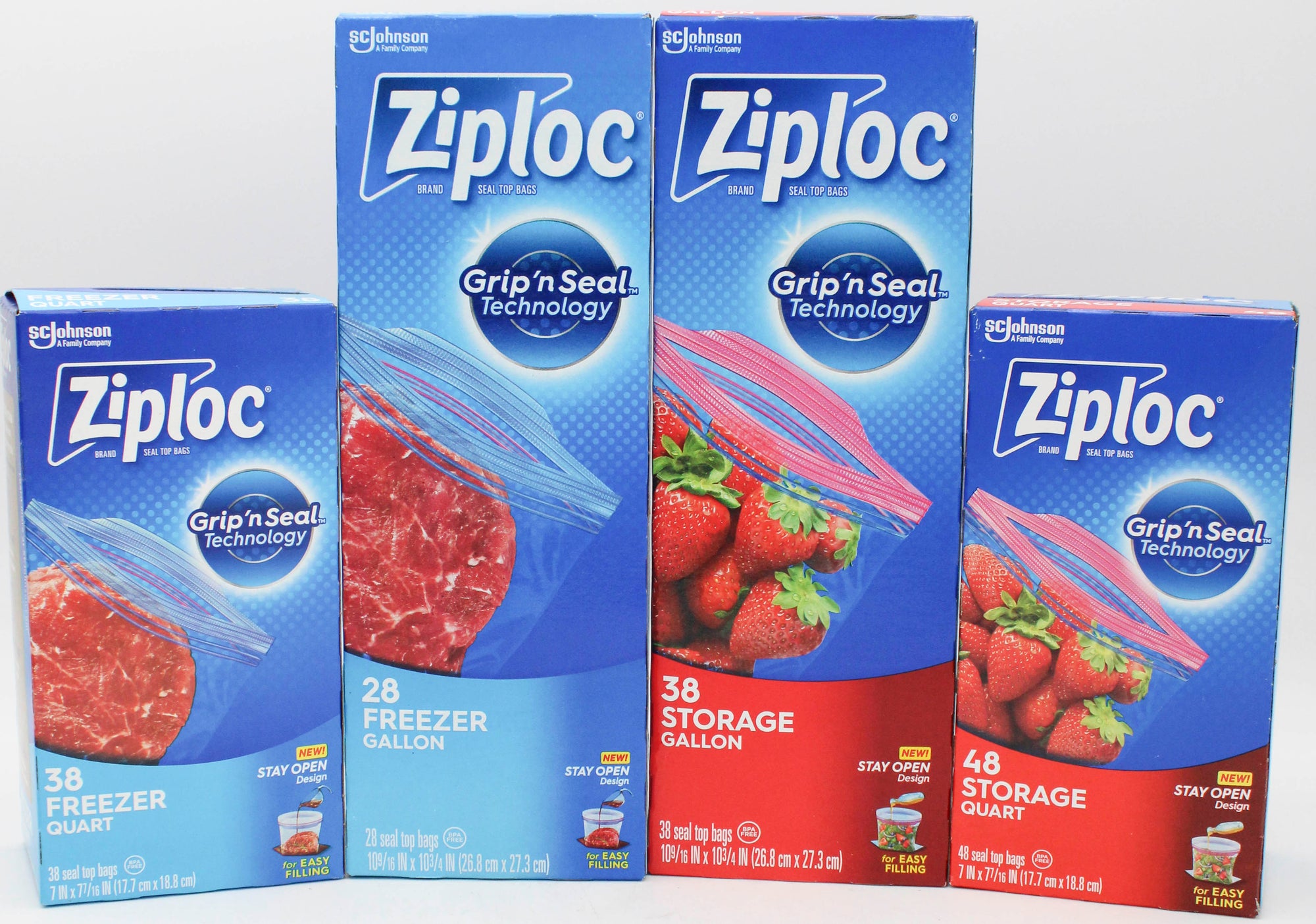 ZIPLOC FREEZER/STORAGE BAGS MIXED DISPLAY