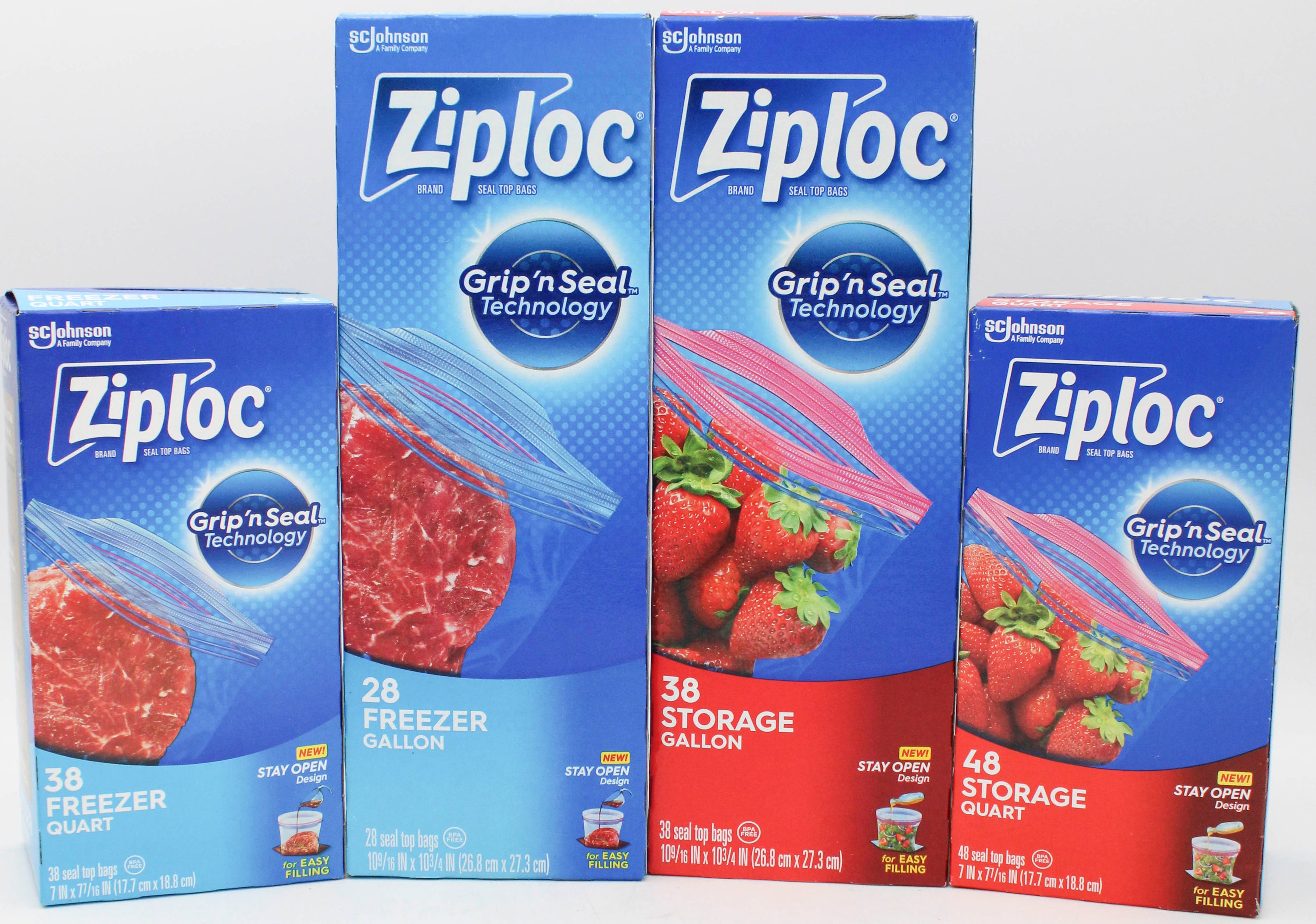 ZIPLOC FREEZER/STORAGE BAGS MIXED DISPLAY