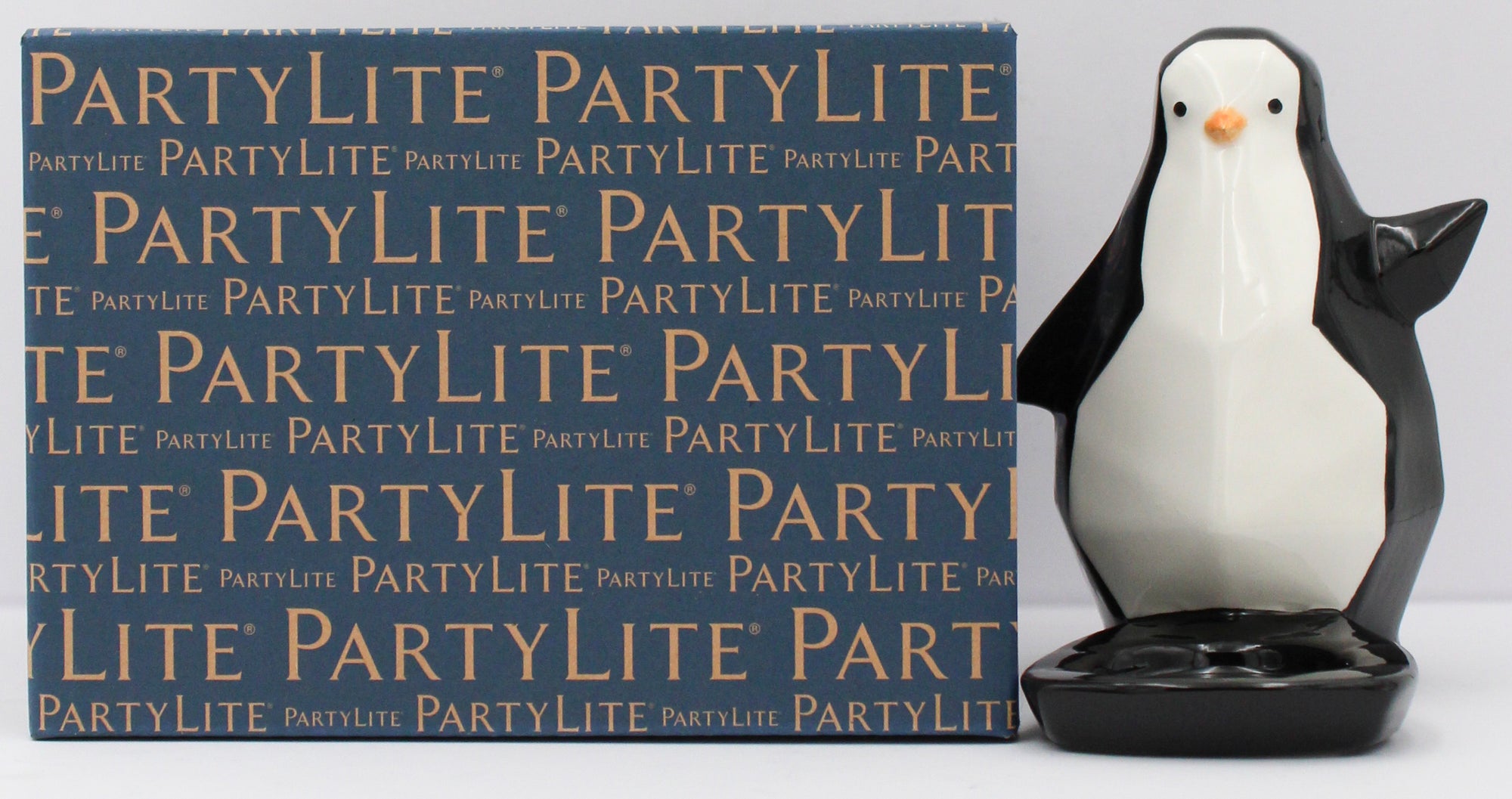 PARTYLITE ORIGAMI PENGUIN TEALIGHT HOLDER 5"W x 4 1/2"H