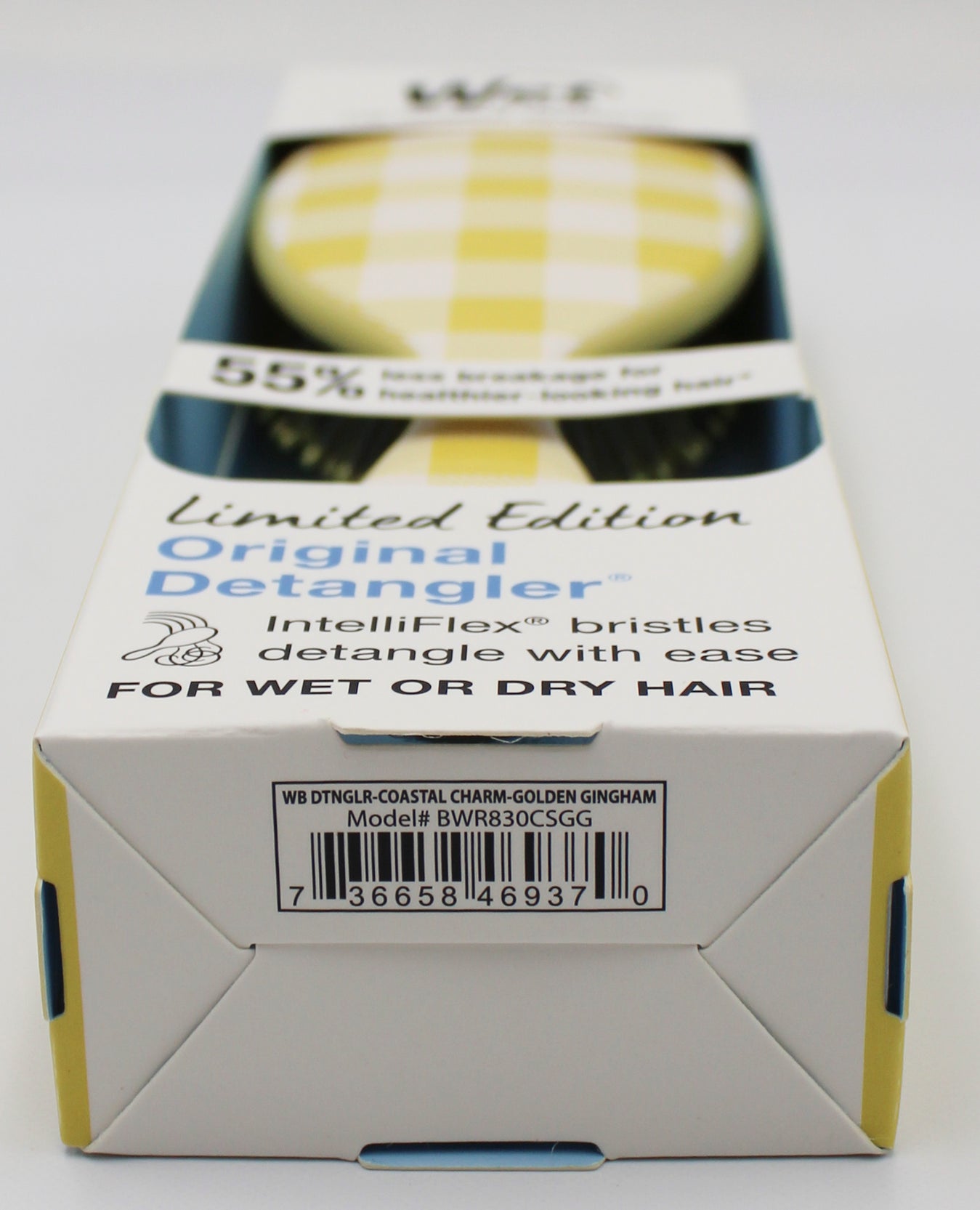 WET BRUSH DETANGLER COASTAL CHARM GOLDEN GINGHAM NI