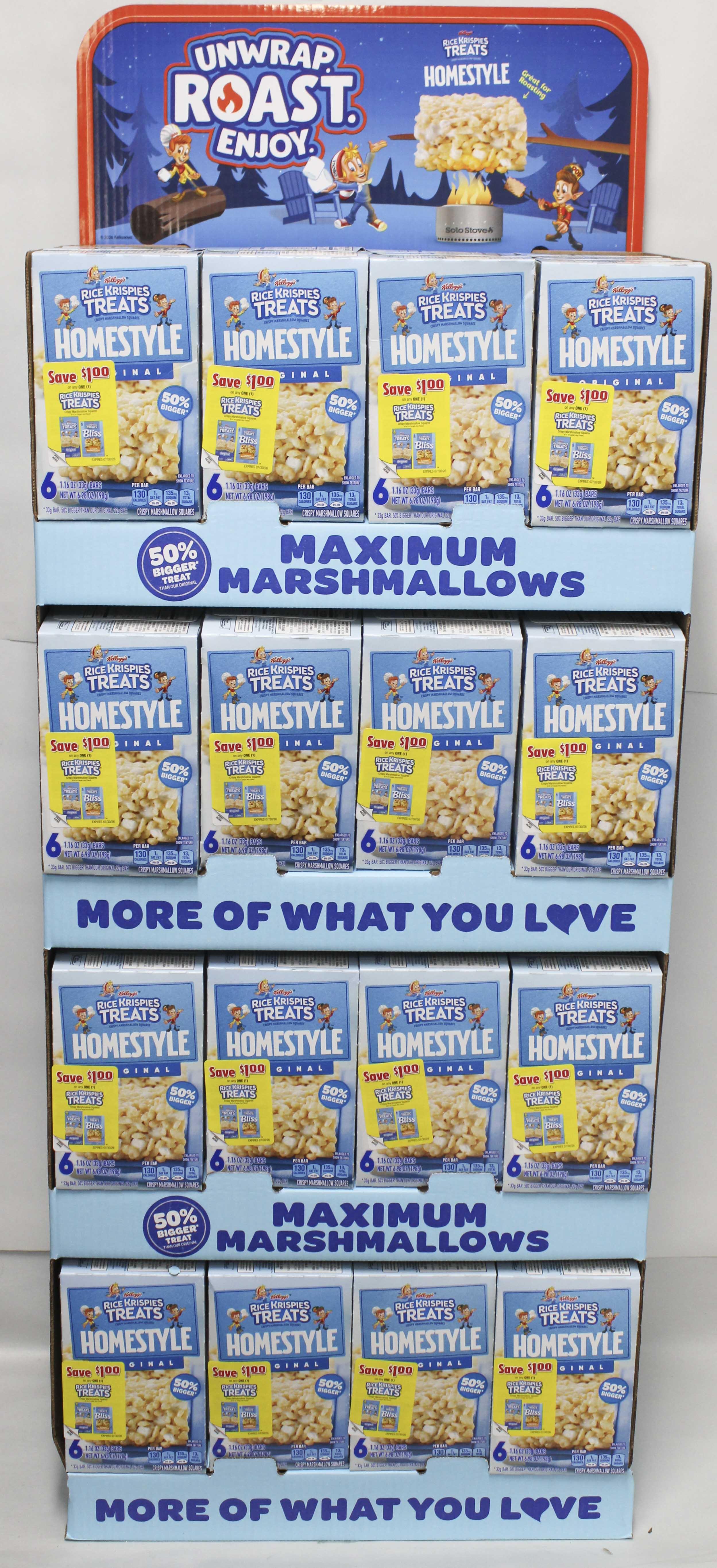 Rice Krispies Treats Homestyle Bars 6ct 6.98oz Floorstand