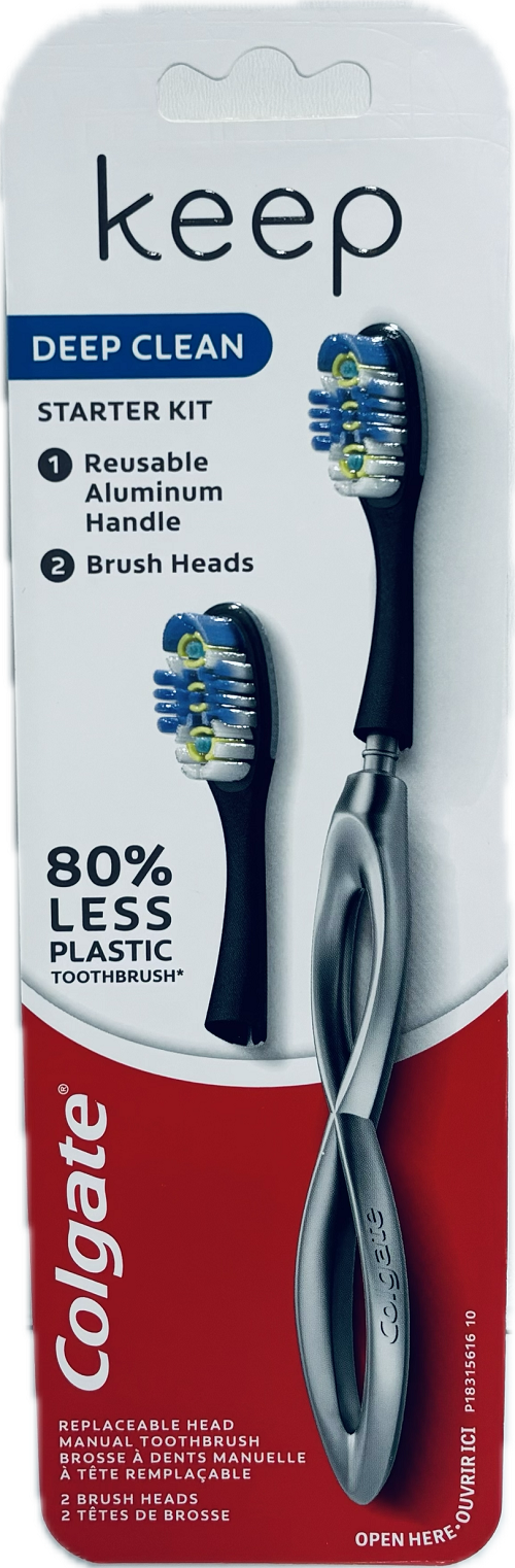 COLGATE KEEP DEEP CLEAN STARTER KIT 1-HANDLE 2-BRUSH HEADS NI