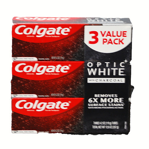 COLGATE OPTIC WHITE TOOTHPASTE 4.2OZ 3PK EXP 3/24 NI